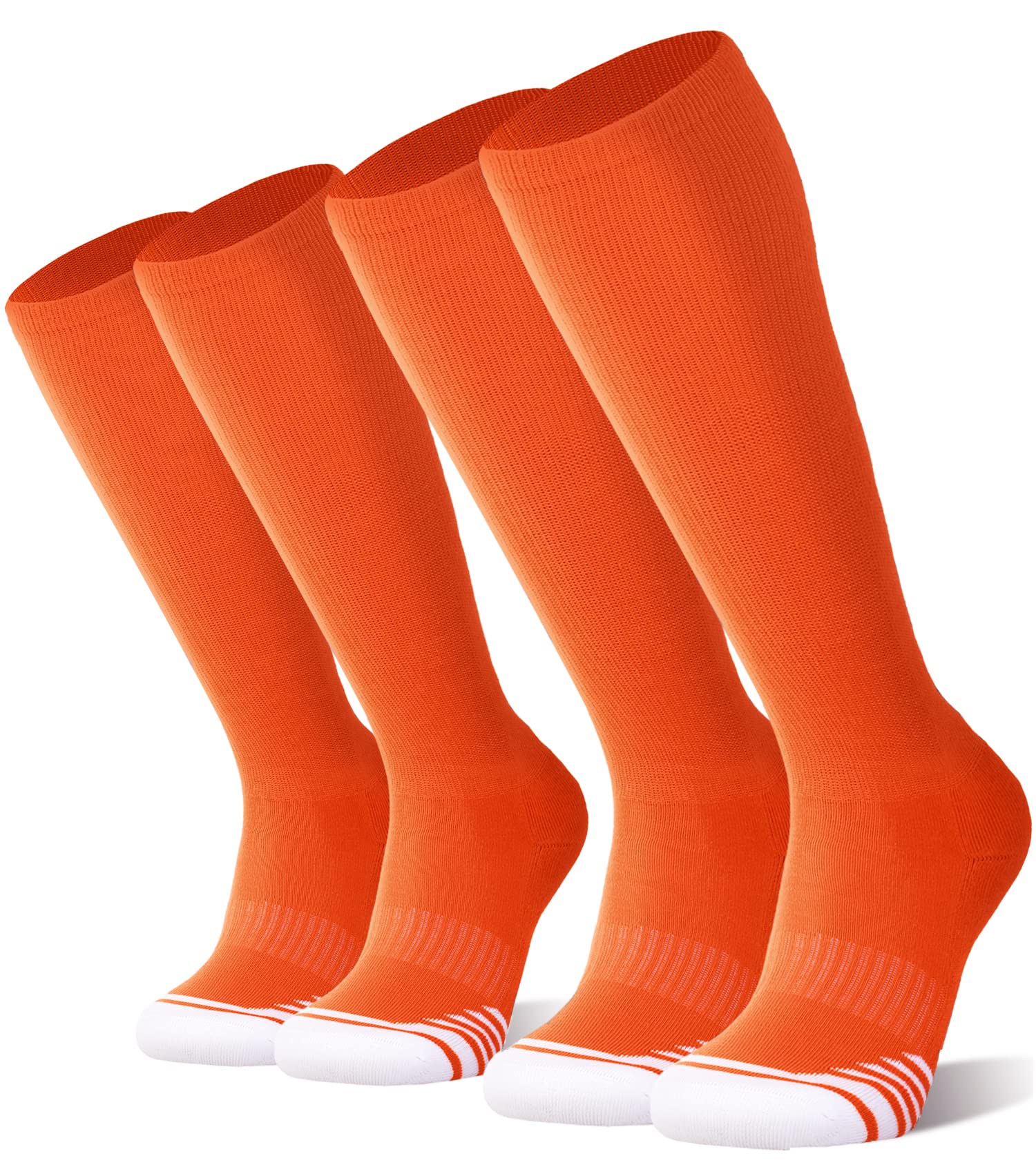 FITRELL 2/3 Pack Baseball Soccer Softball Socks for Kids, Youth, Men & Women - Over-the-Calf Knee High Athletic Socks (Multiple Colors) - Perfect for Sports, Training & Casual Wear