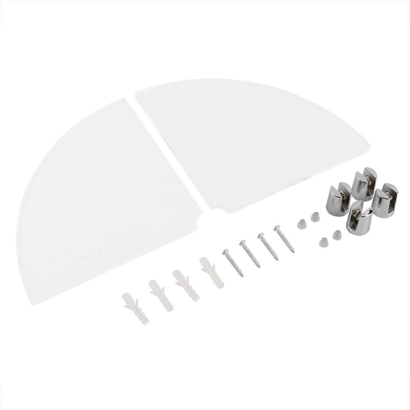 Haofy 2-Pack White Acrylic Corner Wall Shelf - Curved Floating Shelves for Bedroom & Living Room - Ultra Lightweight Home Decor - Perfect for Small Spaces & Modern Interior Design