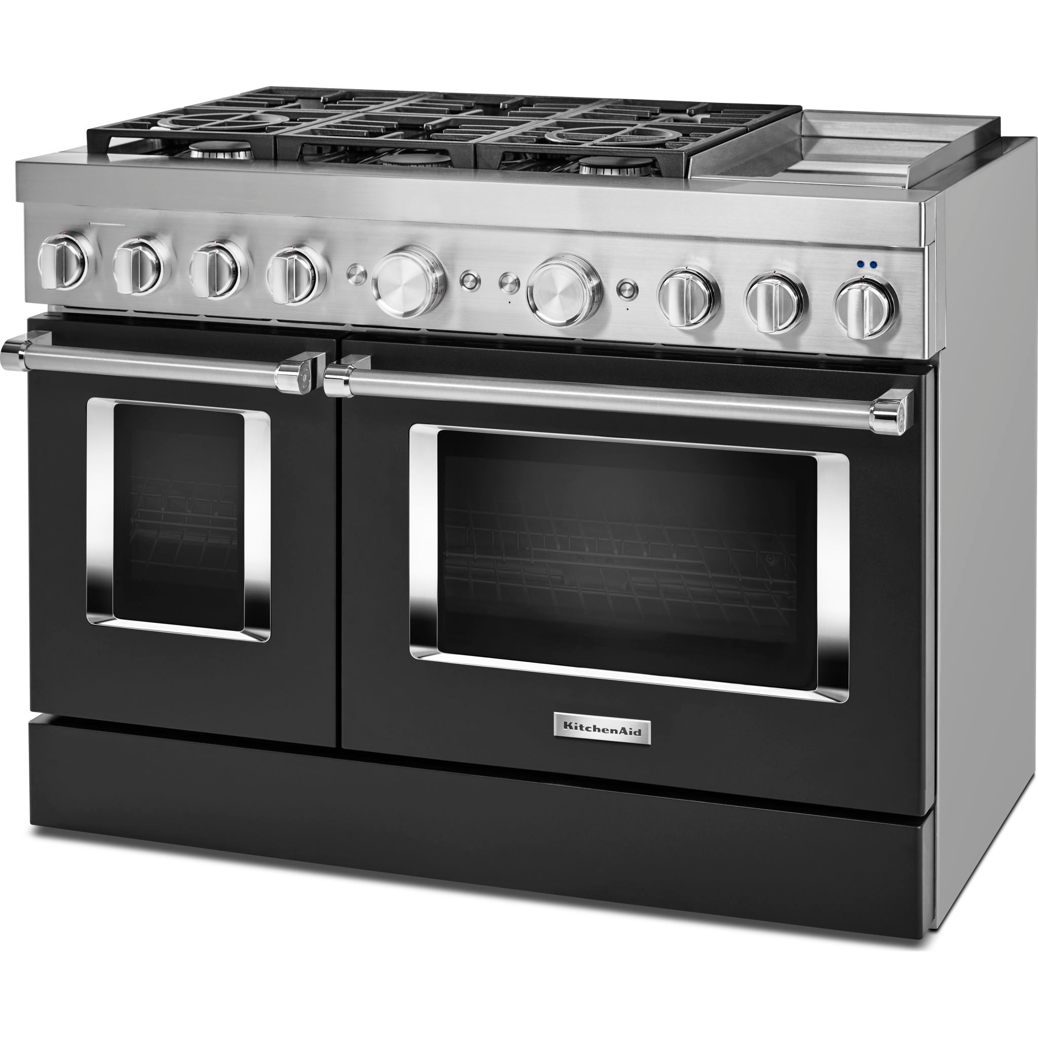 KitchenAid KFDC558JBK 30-Inch Dual Fuel Range with 5 Burners, Convection Oven & Self-Cleaning - Imperial Black | Perfect for Home Chefs & Baking Enthusiasts