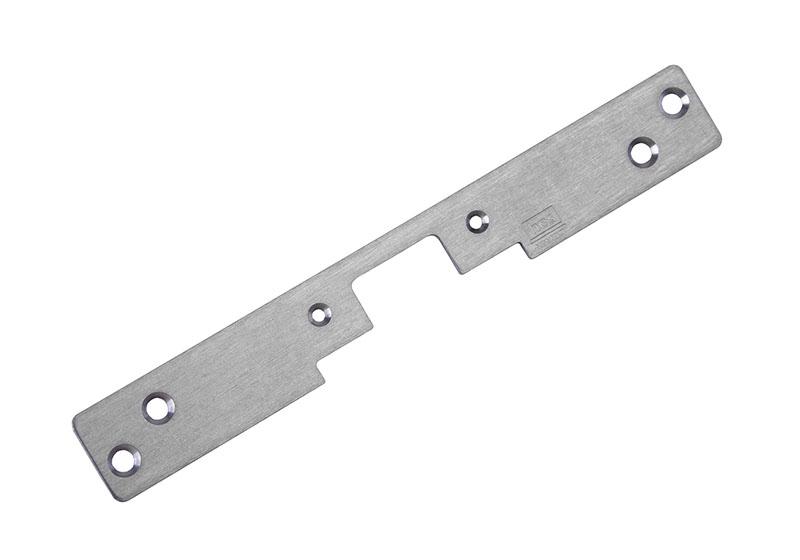 HES 504 630 Faceplate for 5000/5200 Series - 10 x 1 3/8 Flat with Radius Corners - Satin Stainless Steel Door Hardware - Perfect for Commercial Buildings & Office Doors