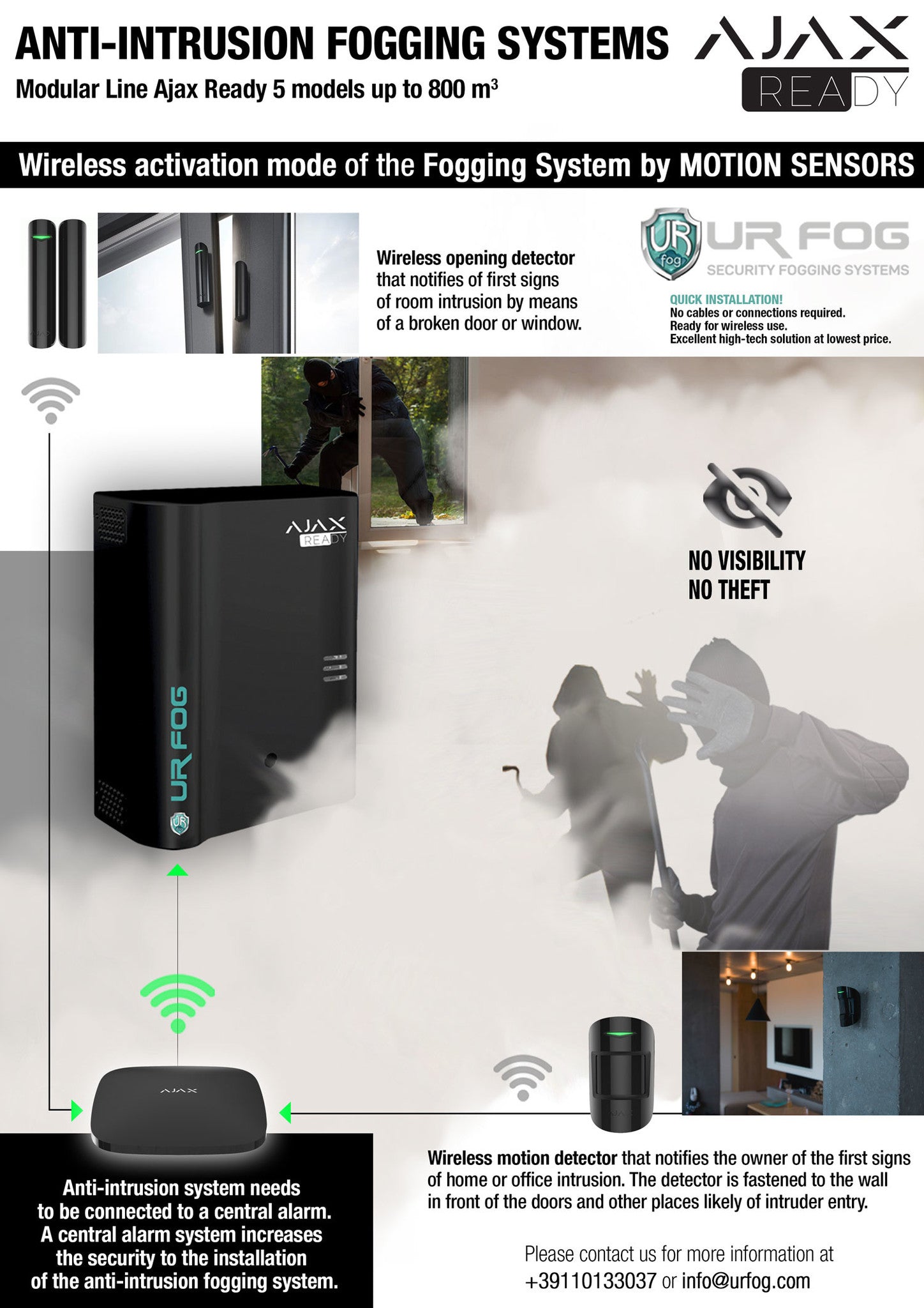 FPU03ESM400A Mist Machine - Ajax Ready for 400m³ - Outdoor Cooling & Dust Control for Events, Construction & Agriculture
