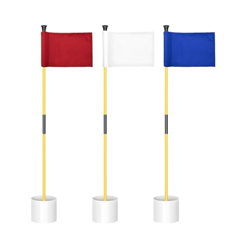 Blank Flag Combo w/ Yellow Pole, 3pk