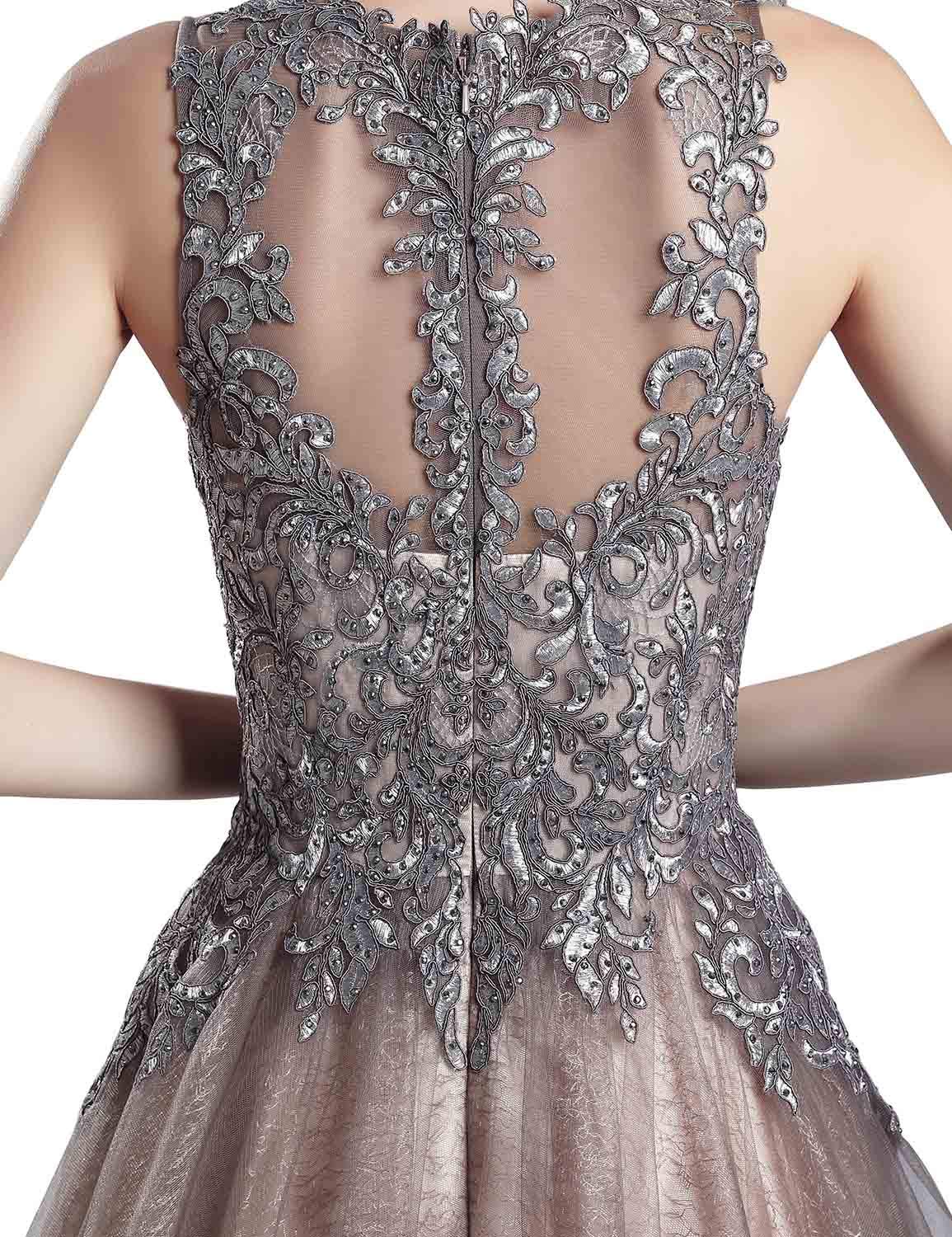 Sarahbridal Women's Long Beaded Pearl Prom Evening Dresses 2022 - Elegant Wedding Party Ball Gowns for Homecoming, Formal Events & Special Occasions