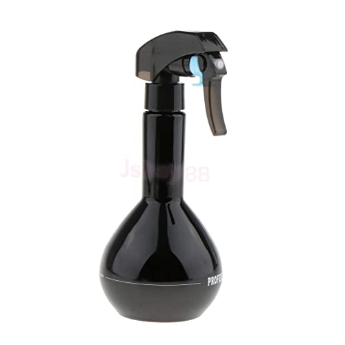 WorldCare® 2ml Refillable Empty Hair Stylist Spray Bottle - Professional Salon Mist Water Bottle for Hairdressing, Barber Tools, Styling & Flower Care (Black) - Perfect for Salon, Home Hair Care & Plant Misting