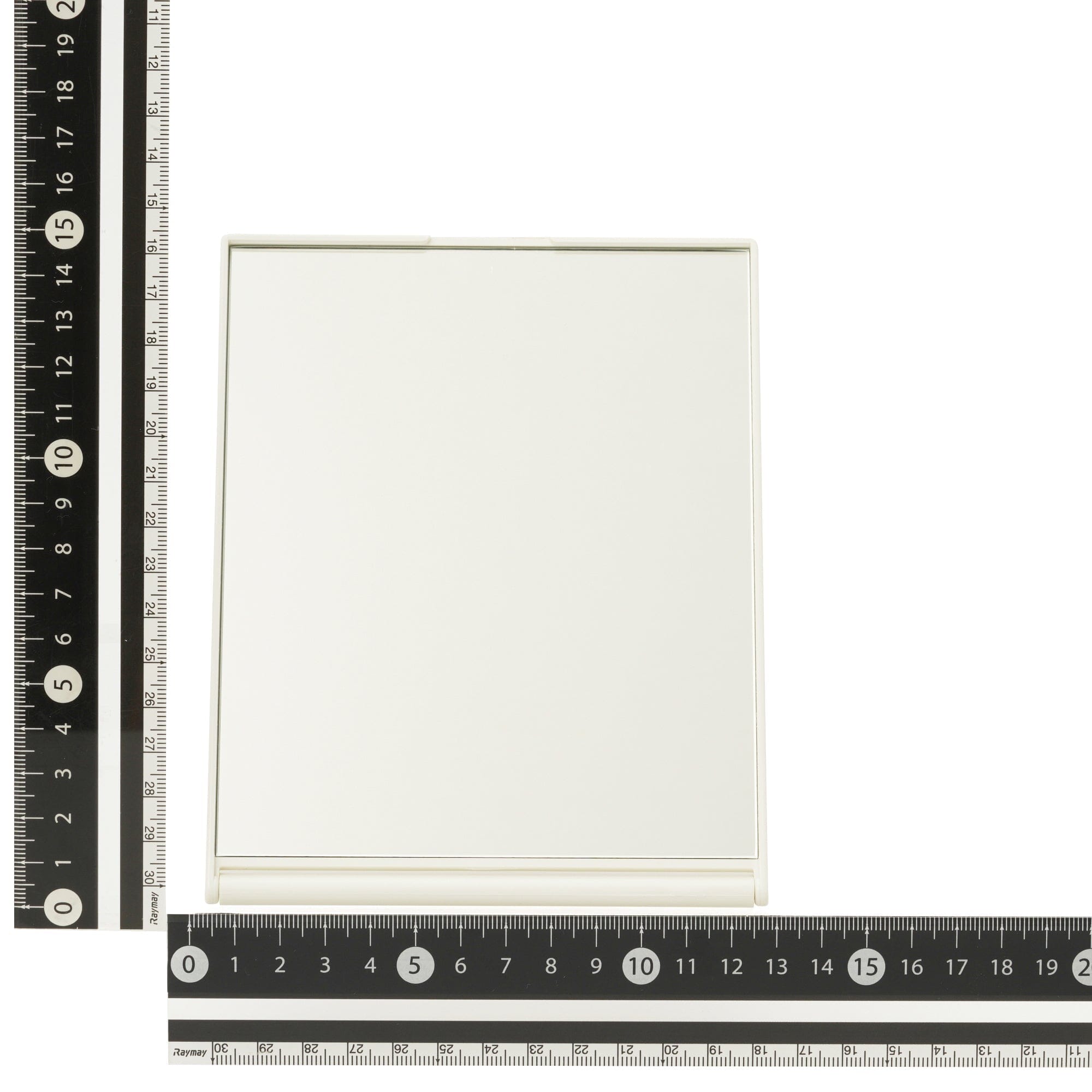 White Face Check Mirror - Portable Makeup Mirror with LED Light for Home, Travel & Salon Use