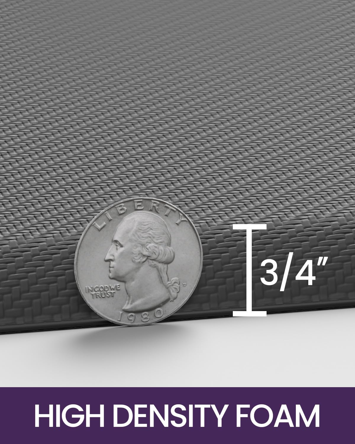 DEXI Anti-Fatigue Kitchen Mat - Non-Slip Waterproof Standing Floor Rug for Comfort - 48x20 Inch Cushioned Mat for Kitchen, Office, Laundry & Sink Areas - Grey - Perfect for Long Standing & Wet Floors