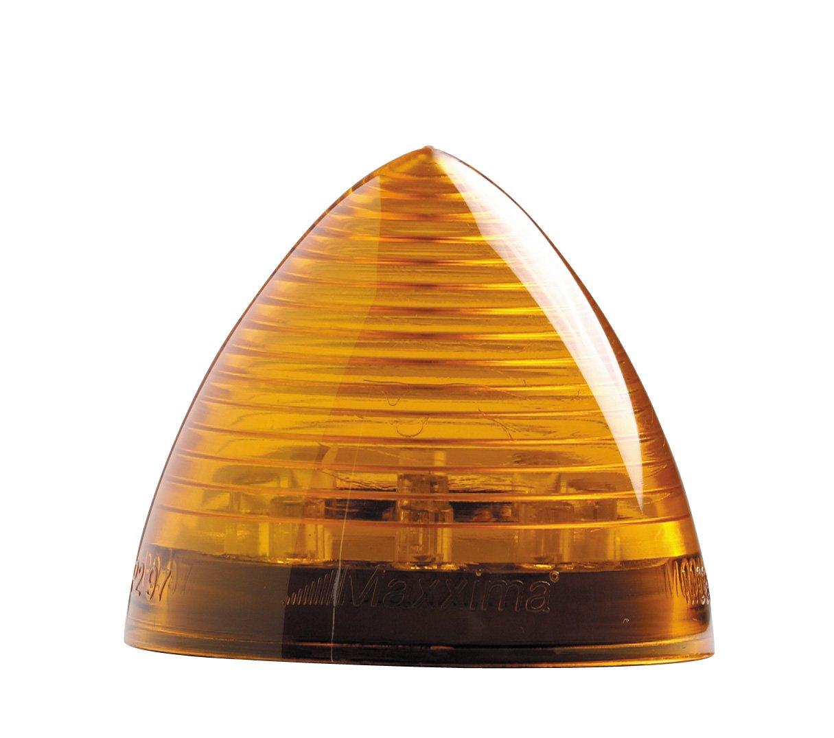 Maxxima M09105Y Amber 2 Inch LED Beehive Clearance Marker Light - Heavy Duty Truck, Trailer & RV Side Marker Lights for Enhanced Road Safety