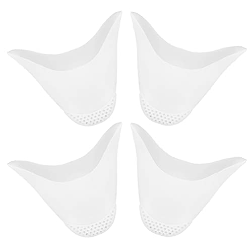 Beaupretty Silicone High Heel Pads & Toe Caps - 2 Pairs Soft Cushioning Shoe Inserts for Ballet, Dance & Athletic Shoes - Comfortable Foot Protectors for Women & Girls (White) - Perfect for Pointe Shoes, High Heels & Everyday Wear