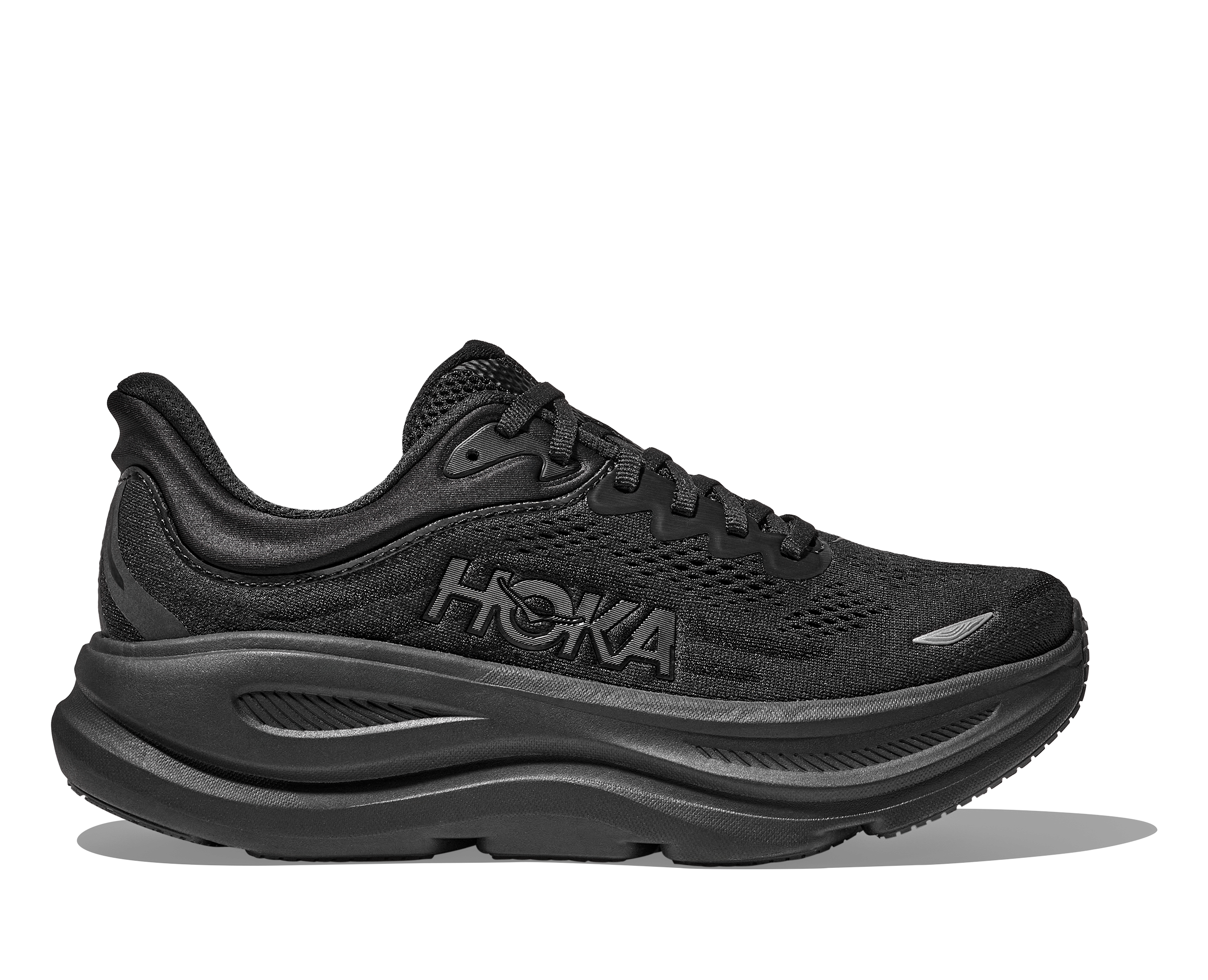 Hoka Women's Bondi 9 Running Shoes - BBLC Black/Black - Cushioned Comfort for Long Distance Running & Walking