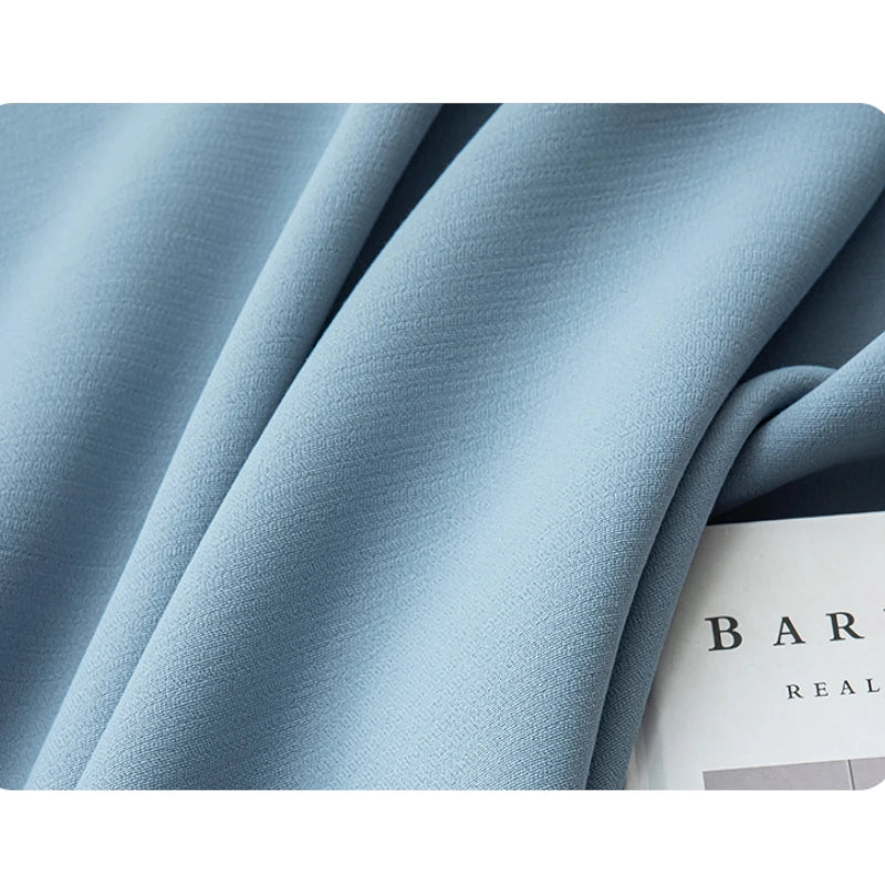 Premium Blackout Curtains - 100% Cotton Linen Blend, Anti-Bacterial & Custom Size for Bedroom, Living Room & Nursery - Light Blocking Thermal Insulated Window Treatment for Better Sleep & Privacy