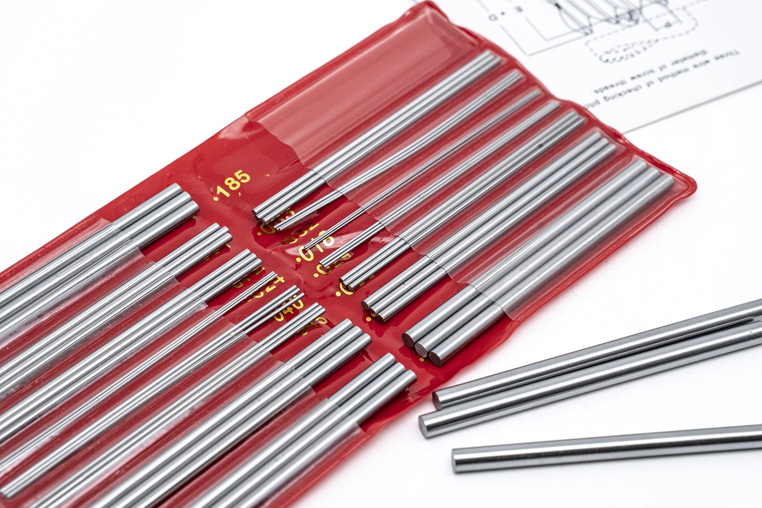48-Piece Thread Wire Measuring Set - Precision Thread Pitch Gauge for DIY, Automotive & Industrial Use - Ideal for Mechanics, Engineers & Hobbyists