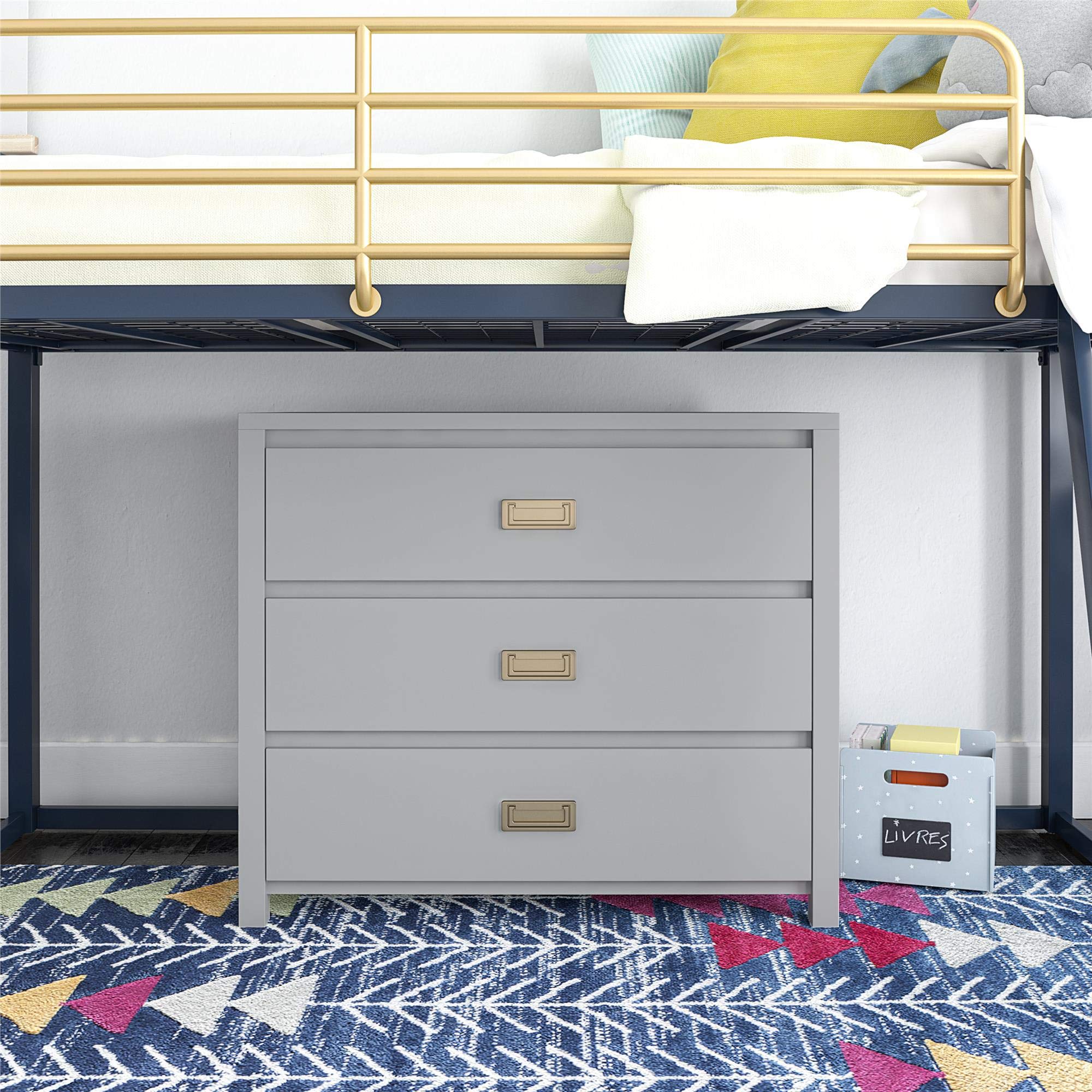 Little Seeds Monarch Hill Haven 5-Drawer Dresser in Dove Gray - Modern Nursery & Kids Room Storage Furniture for Bedroom Organization