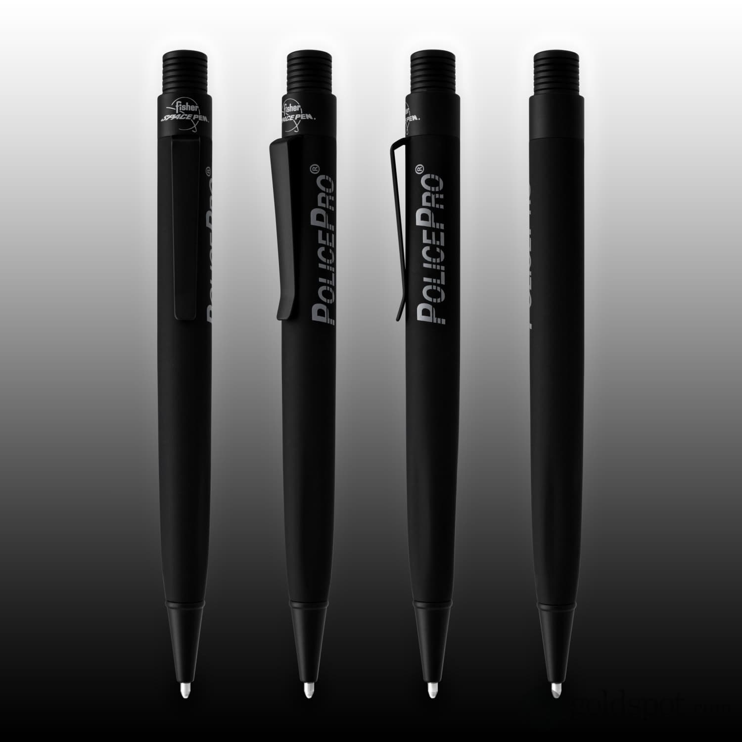 Fisher Space Zero Gravity Ballpoint Pen - Matte Black with Police Pro Imprint | Anti-Gravity Writing for Astronauts, Pilots & Outdoor Enthusiasts