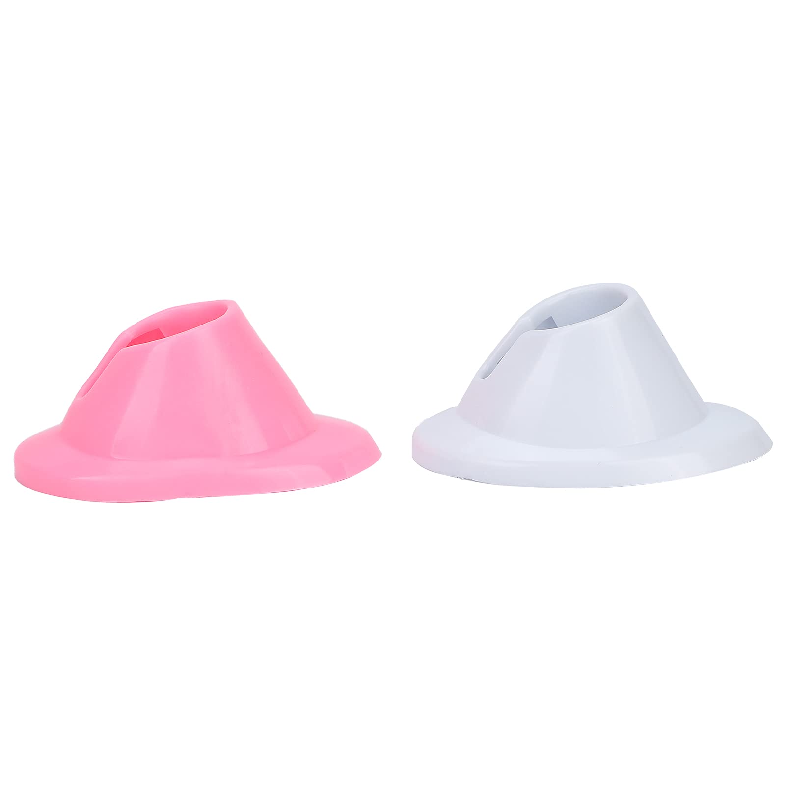 2pcs Soft Rubber Nail Polish Bottle Holder - Spill-proof Pink & White Nail Polish Stand for Home, Salon & School Use | Perfect for Nail Art, DIY Manicures & Professional Nail Technicians