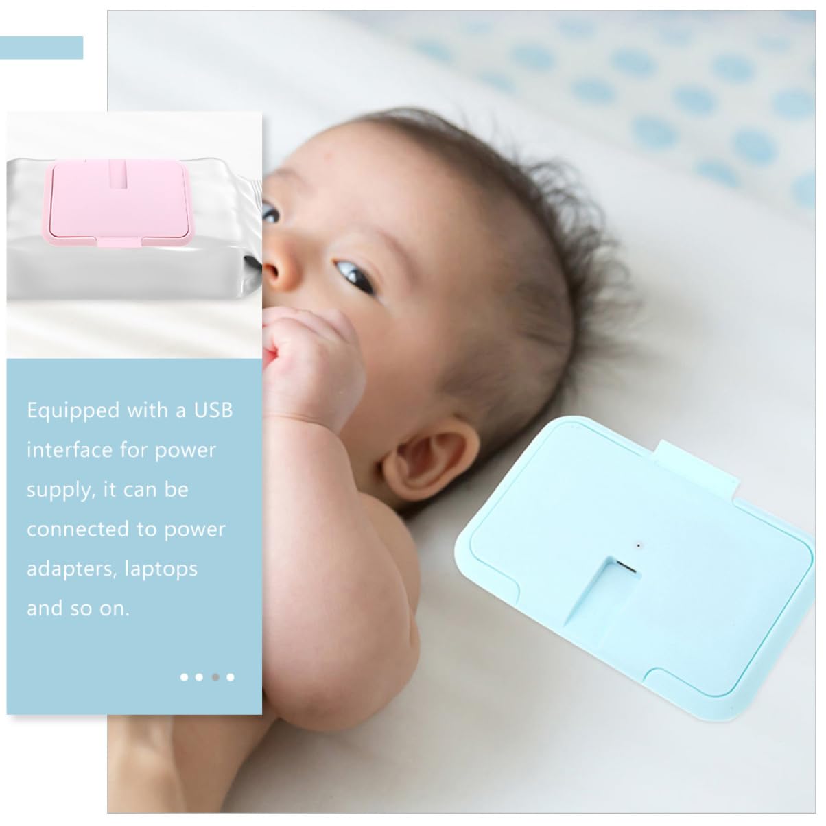VICASKY 8-Pack Travel Wipe Warmer Dispenser - Portable Baby Wipes Heater for On-the-Go Parents | Perfect for Diaper Changes, Traveling, and Outdoor Adventures