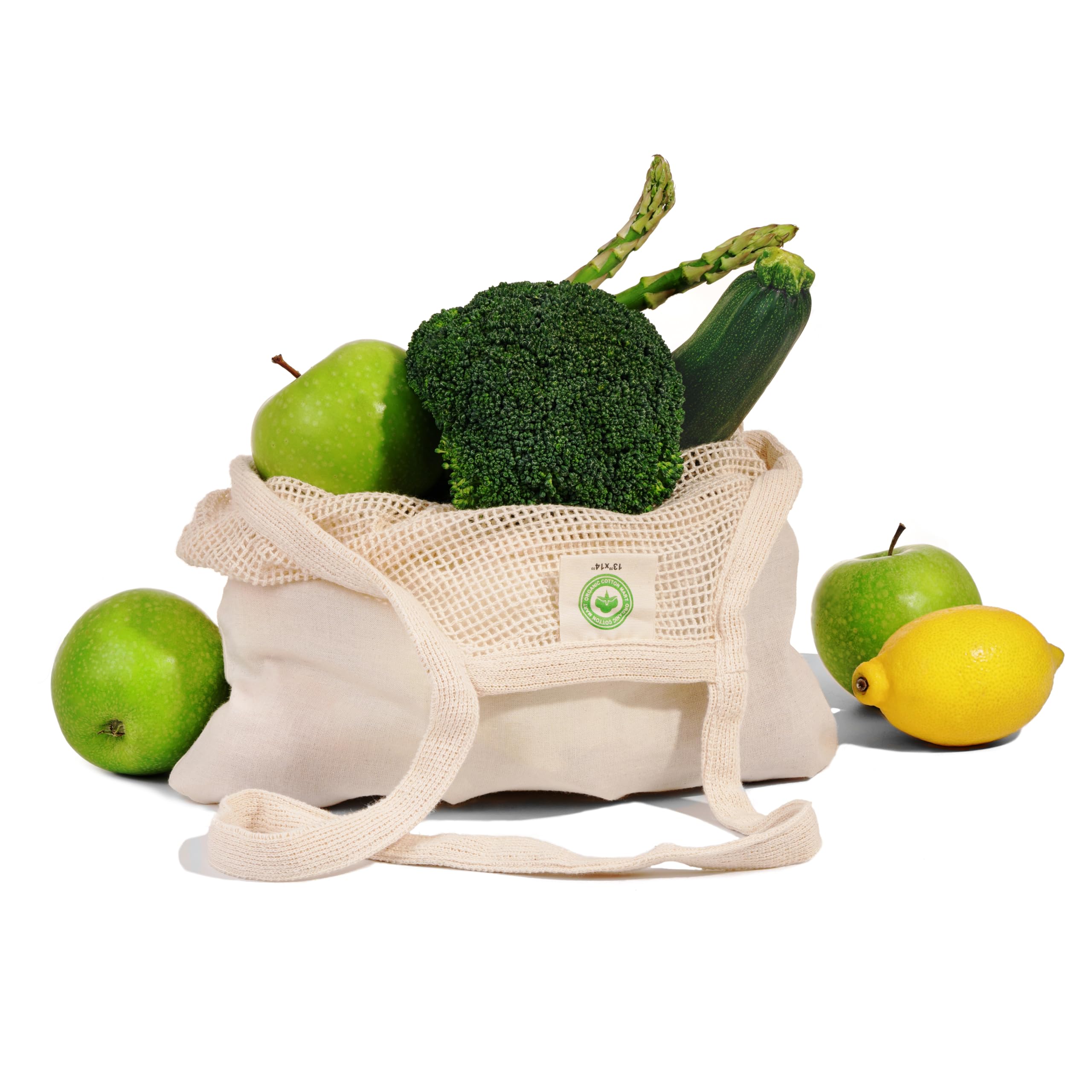 Organic Cotton Mesh Mushroom Foraging Bags - Breathable, Washable & Reusable Eco-Friendly Harvesting Bags for Mushrooms, Berries, Fruits & Vegetables - Lightweight Mushroom Picking Basket with Drawstring (2 Pack) - Perfect for Forest Hiking, Gardening & Farmers Market Trips