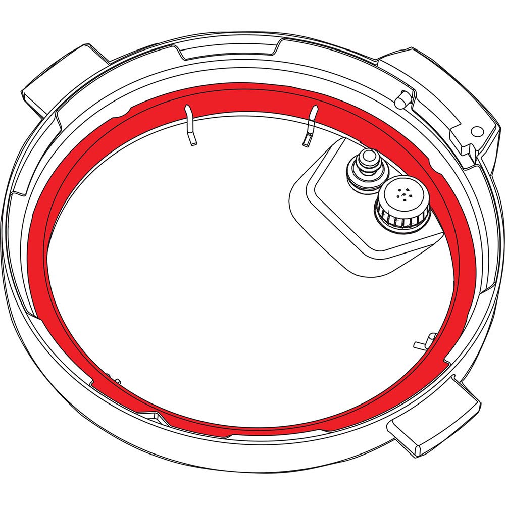 Instant Pot 8-Qt Sealing Ring 2-Pack - Non-Toxic BPA-Free Replacement Inner Pot Seal Rings for Electric Pressure Cookers - Red & Blue - Perfect for Meal Prep, Pressure Cooking & Slow Cooking