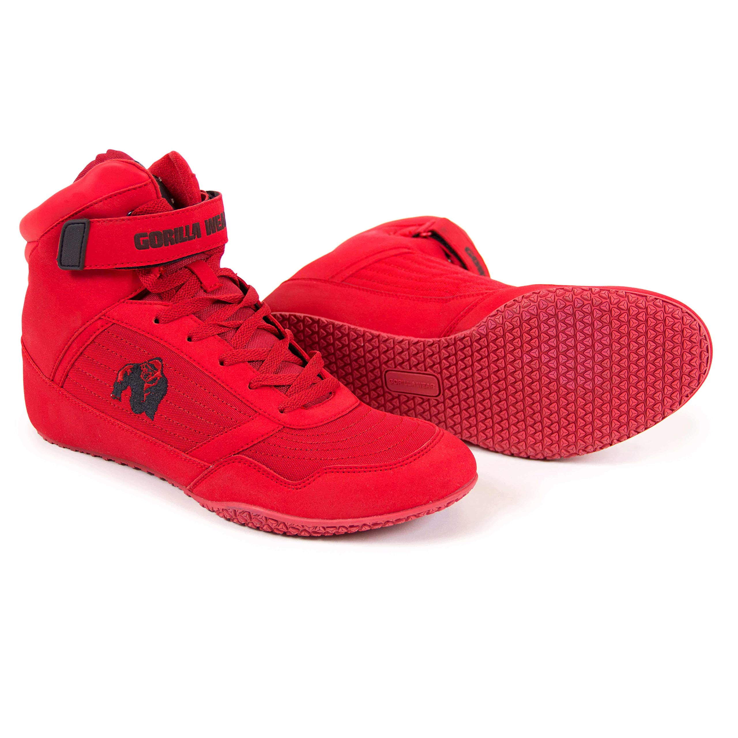GORILLA WEAR High Top Gymnastics Shoes for Men & Women - Breathable & Flexible Training Shoes for Gymnastics, Dance, Workouts - Red