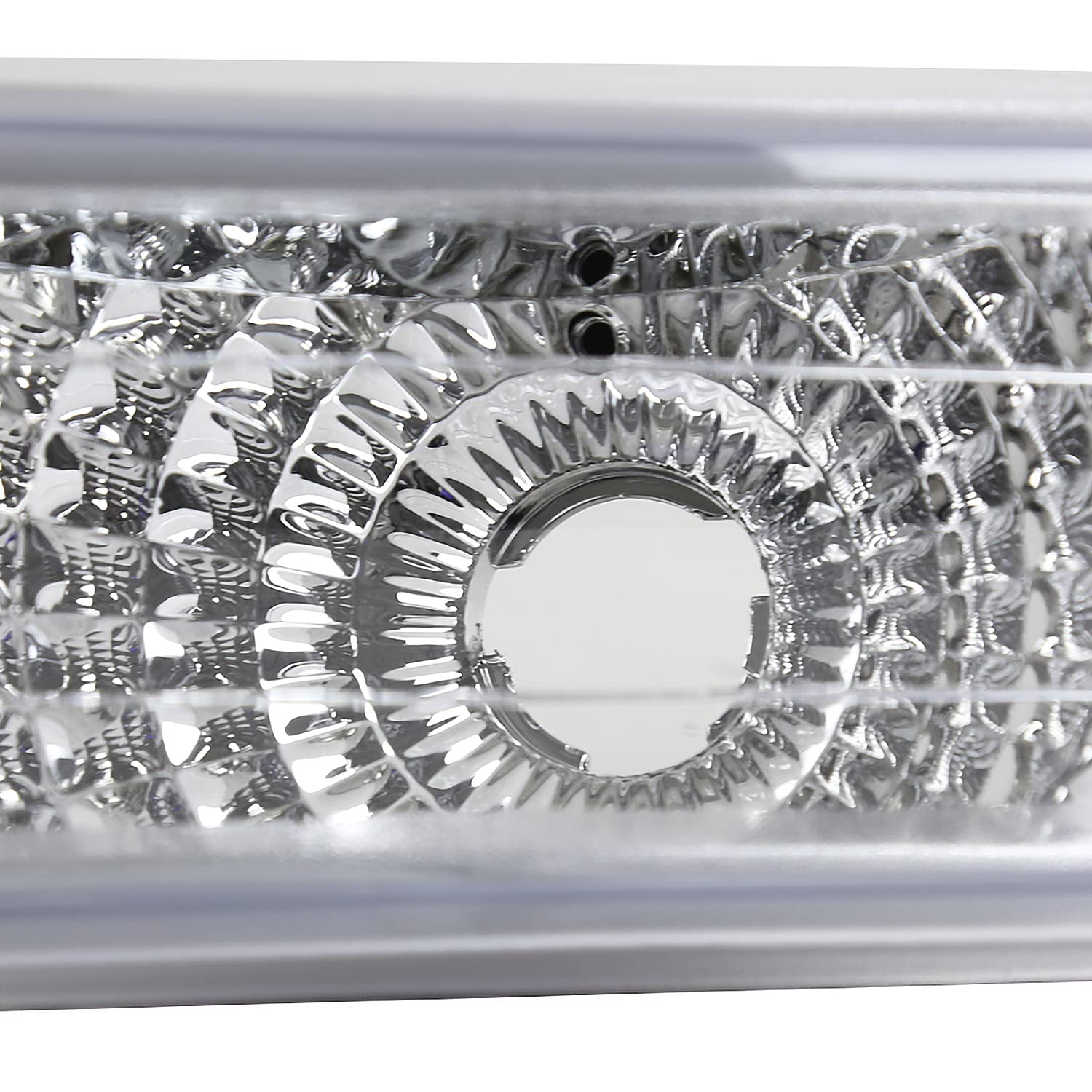 Spec-D Tuning Chrome LED Halo Projector Headlights with Bumper Lights - Compatible with 1999-2002 Chevy Silverado & 2000-2006 Tahoe - Left/Right Pair Headlamp Assembly - Upgrade for Night Driving & Off-Road Adventures