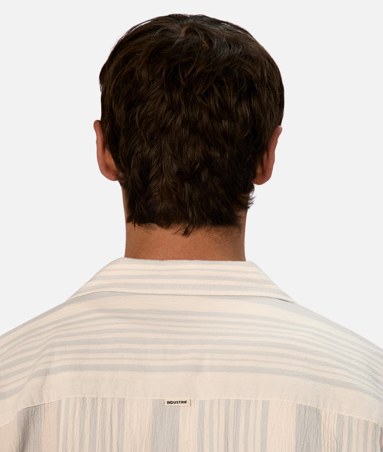 Positano Short Sleeve Shirt for Men - Breathable Cotton Casual Summer Shirt in Off White & Light Blue | Perfect for Beach Vacations, Date Nights & Outdoor Events