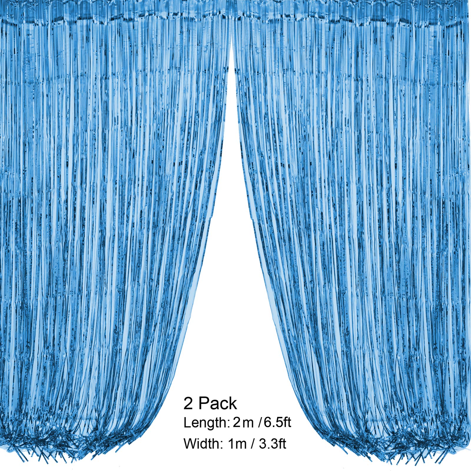 Blue Birthday Party Decorations for Boys & Men - Happy Birthday Banner, Curtains, Pompoms, Fans, Garland & Confetti Balloons | Perfect for Baby Showers, Gender Reveals & Birthday Celebrations