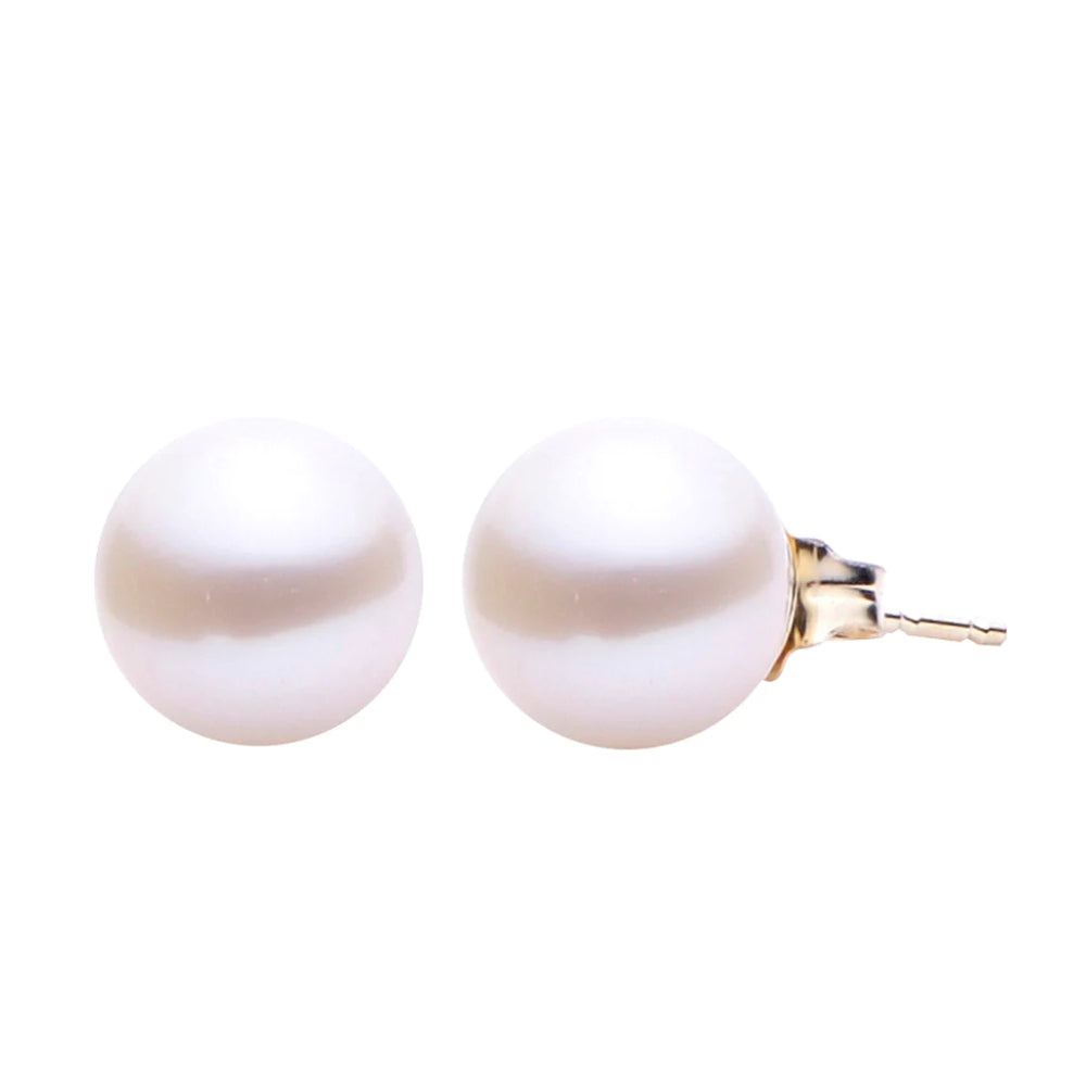 14K Gold Freshwater Pearl Stud Earrings for Women - Classic Elegant Jewelry Gift for Birthday, Anniversary & Special Occasions
