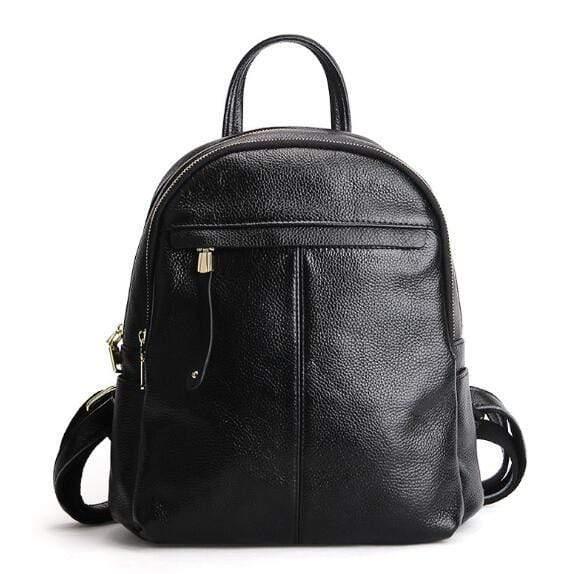 Punky Style Women's Studded Cowhide Genuine Leather Soft Backpack - Perfect for School, Travel & Everyday Use