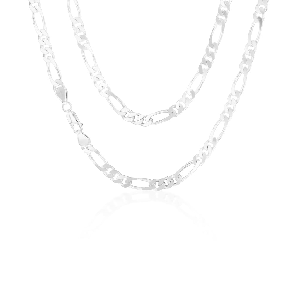 50cm Sterling Silver Figaro Chain 1:3 Ratio - Durable & Elegant Jewelry for Men & Women - Perfect for Layering, Gift Giving & Everyday Wear