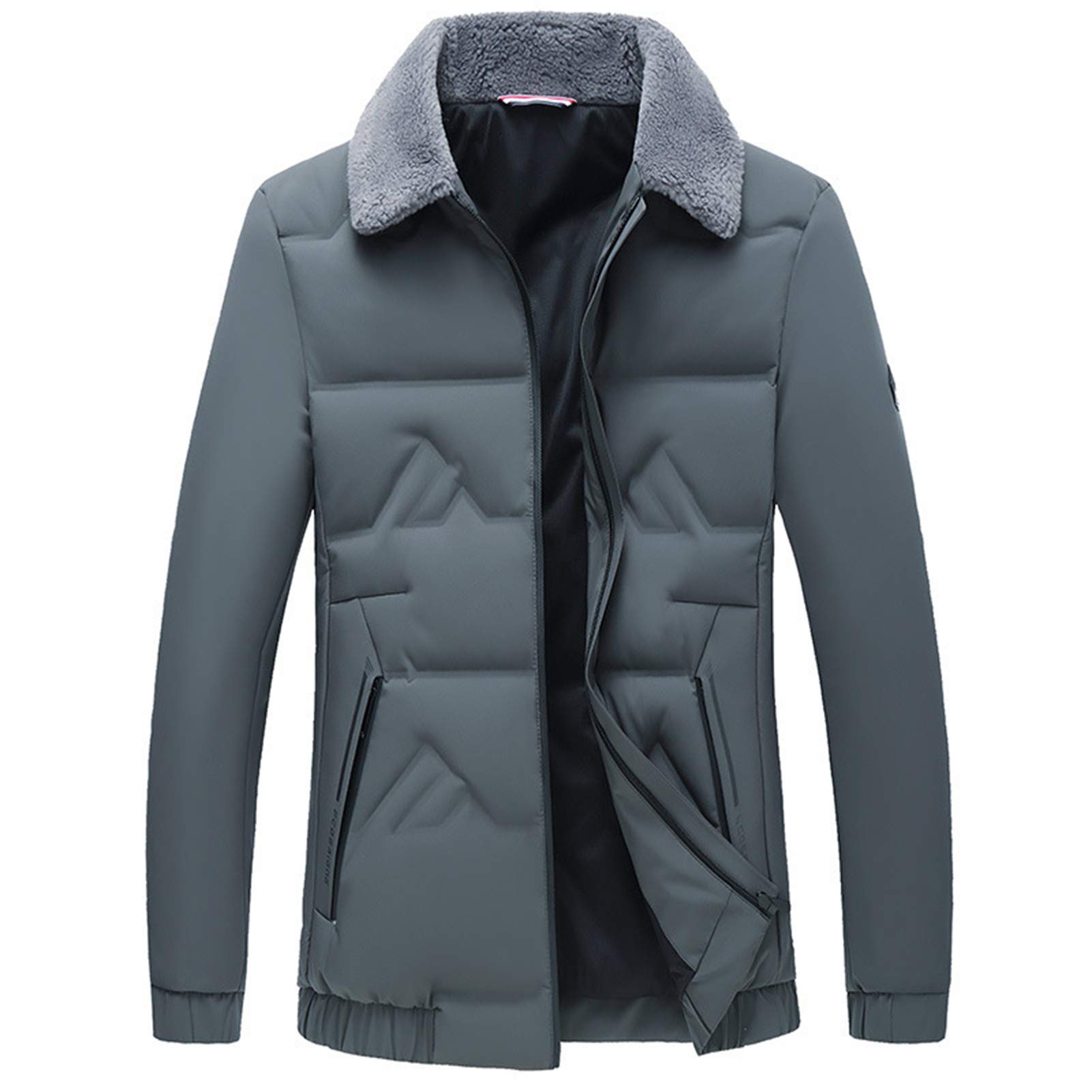 Men's Winter Down Jacket with Hood - Waterproof Windproof Lightweight Puffer Coat, Warm White Duck Down Filled Anorak with Multiple Pockets | Perfect for Skiing, Hiking & Cold Weather Outdoor Activities