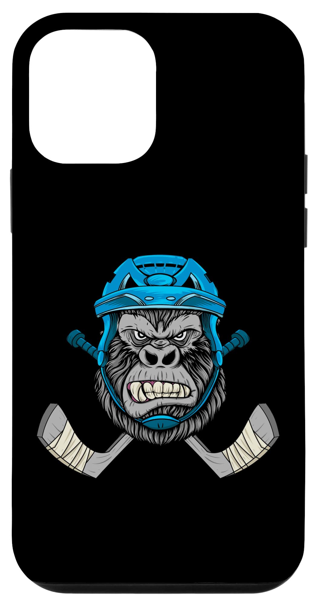 iPhone 12 Mini Hockey Case for Boys 8-12 - Gorilla Ice Hockey Player Design - Protective Phone Cover for Young Athletes - Perfect for Hockey Games, Practice & School