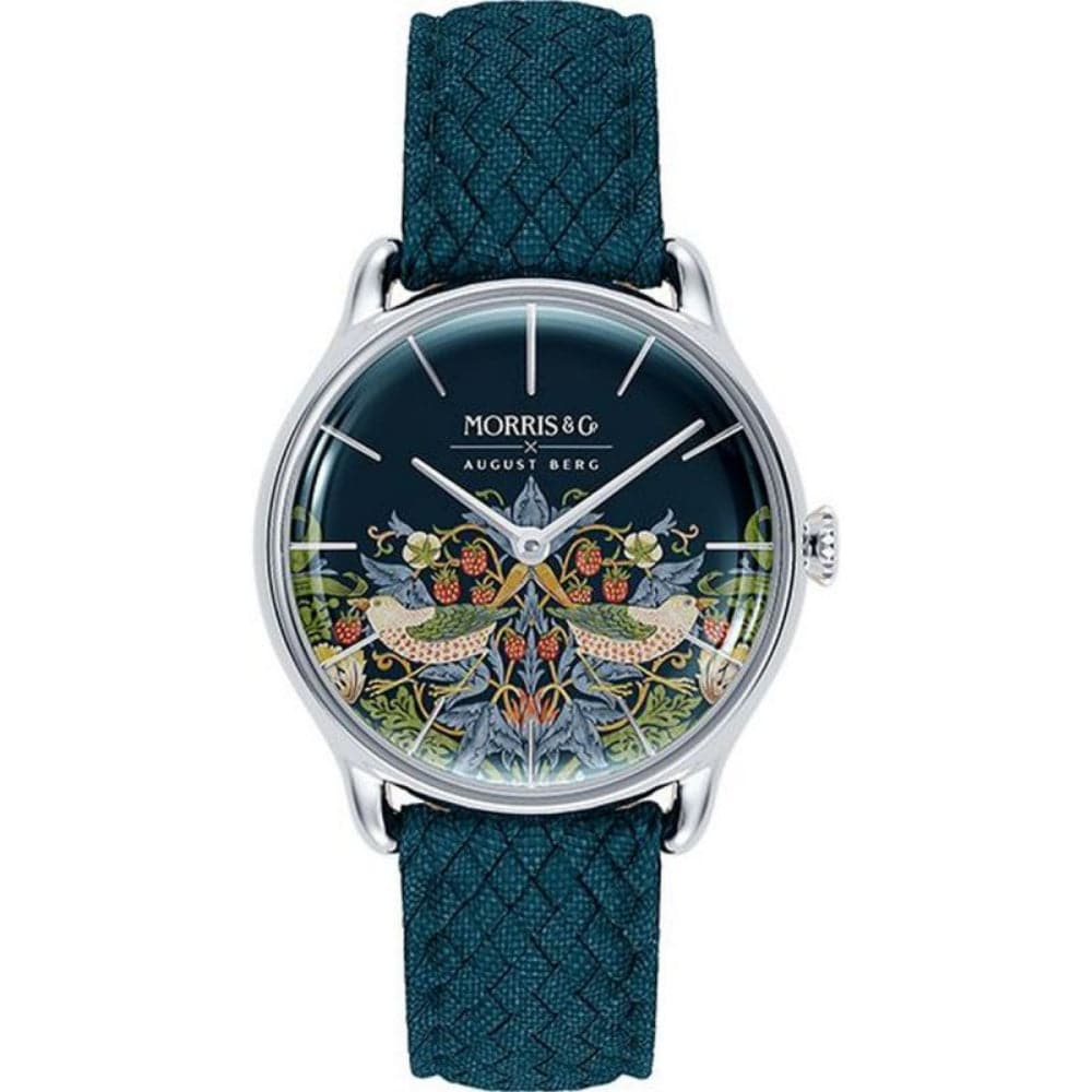 August Berg Indigo Morris & Co Blue Fabric Strap Unisex Watch M1ST0530E16VID - Stylish Casual & Dress Watch for Men and Women - Perfect for Everyday Wear, Office & Special Occasions