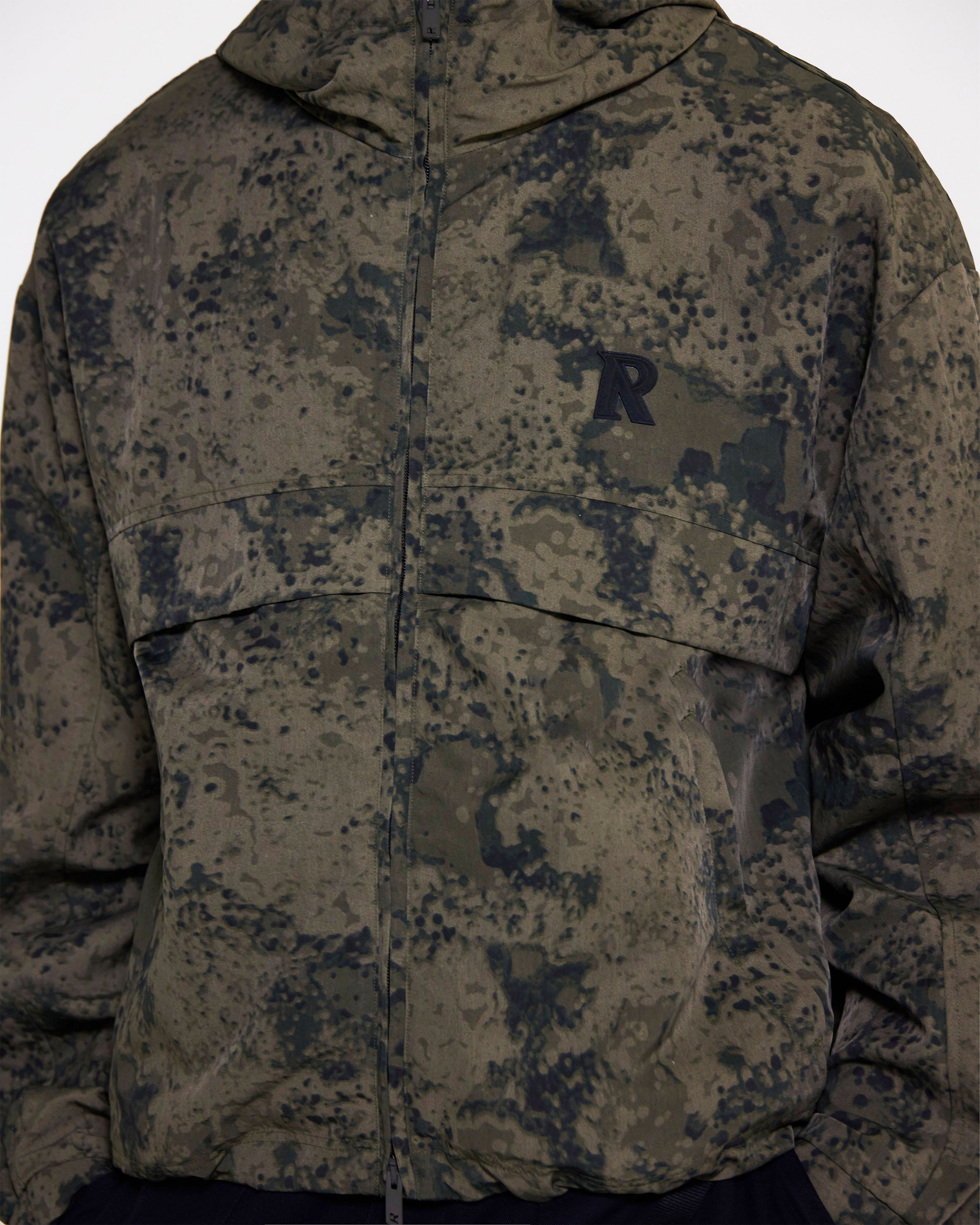 Men's Camo Hooded Track Jacket - Lightweight Athletic Zip Up Jacket for Running, Gym & Outdoor Sports