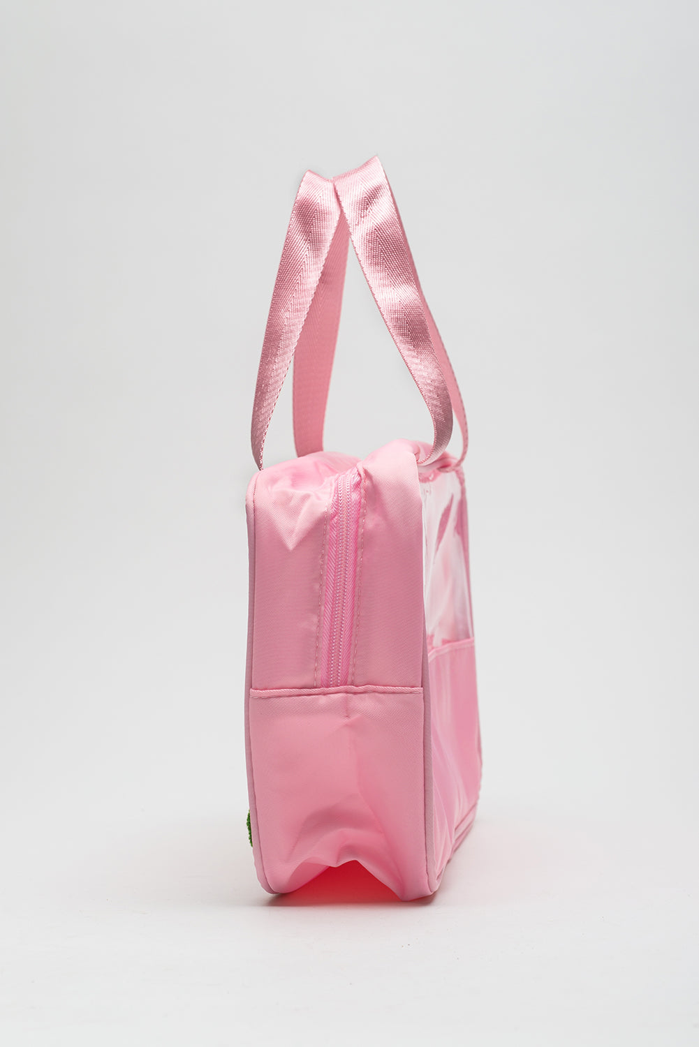 Stylish Chenille Letter Clear PVC Makeup Bag for Travel - Perfect Cosmetic Organizer for Vacation, Gym & Daily Essentials