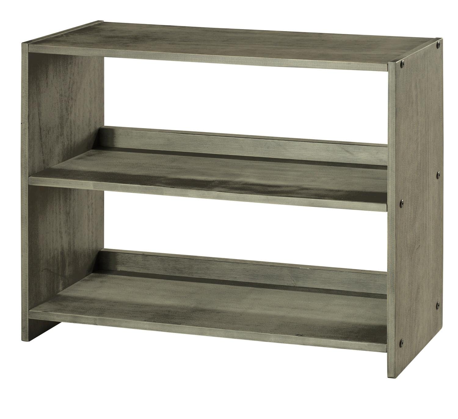 Donco Kids Full Bed with Storage Chest and Bookcase - Twin Size Wooden Bed Frame with Built-in Bookcase for Kids & Teens - Perfect for Small Bedrooms, Dorm Rooms, and Shared Spaces