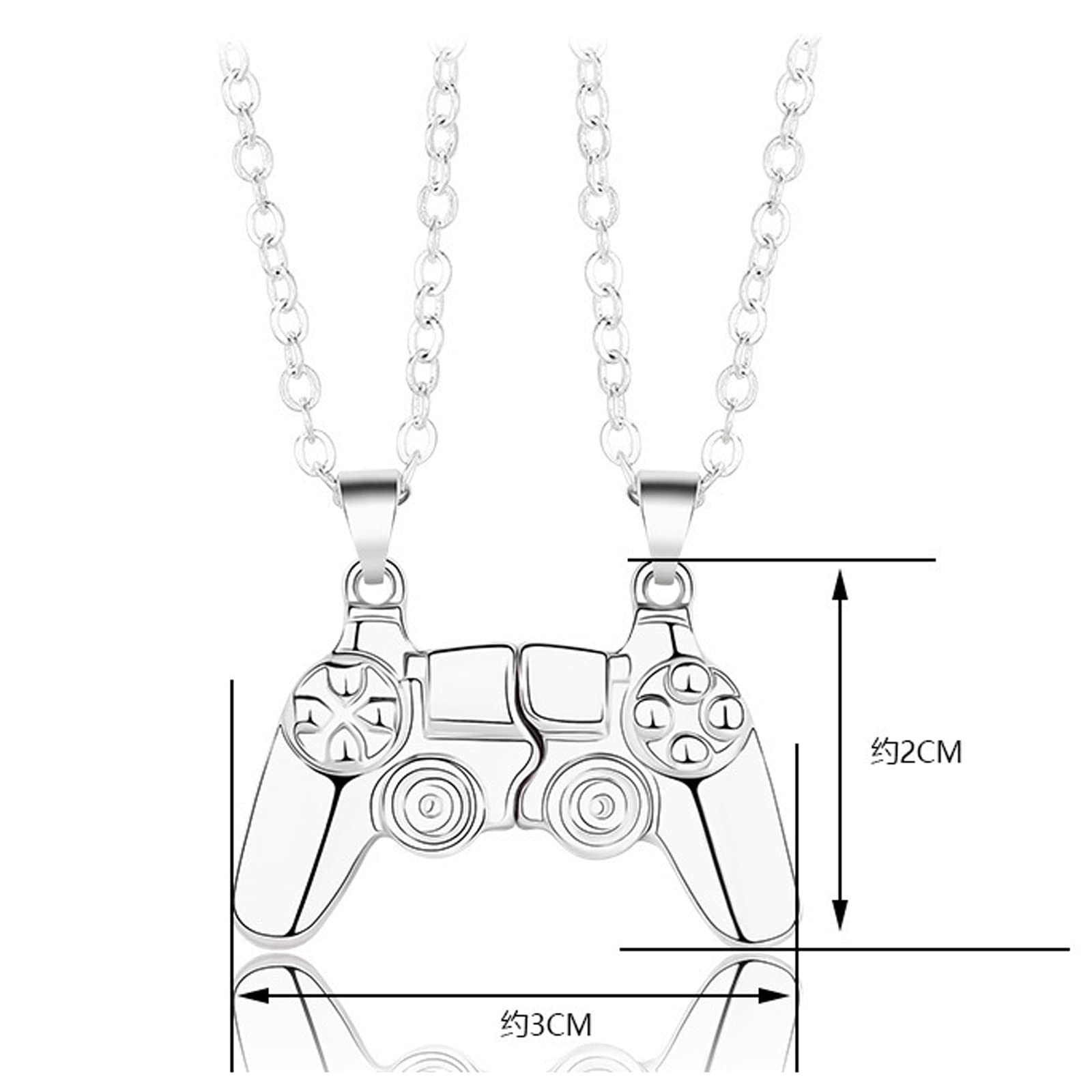 Game Controller Necklace for Couples - Matching Gamer Jewelry Gift for Gaming Enthusiasts