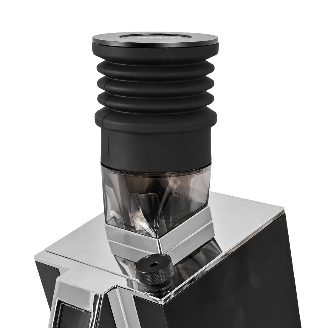 Premium Inclined Single Dose Coffee Hopper with Silicone Bellow - Compatible with Eureka Mignon Espresso Grinder - Easy Cleaning Air Blower for Fresh Coffee Grounds - Perfect for Home Baristas & Coffee Enthusiasts