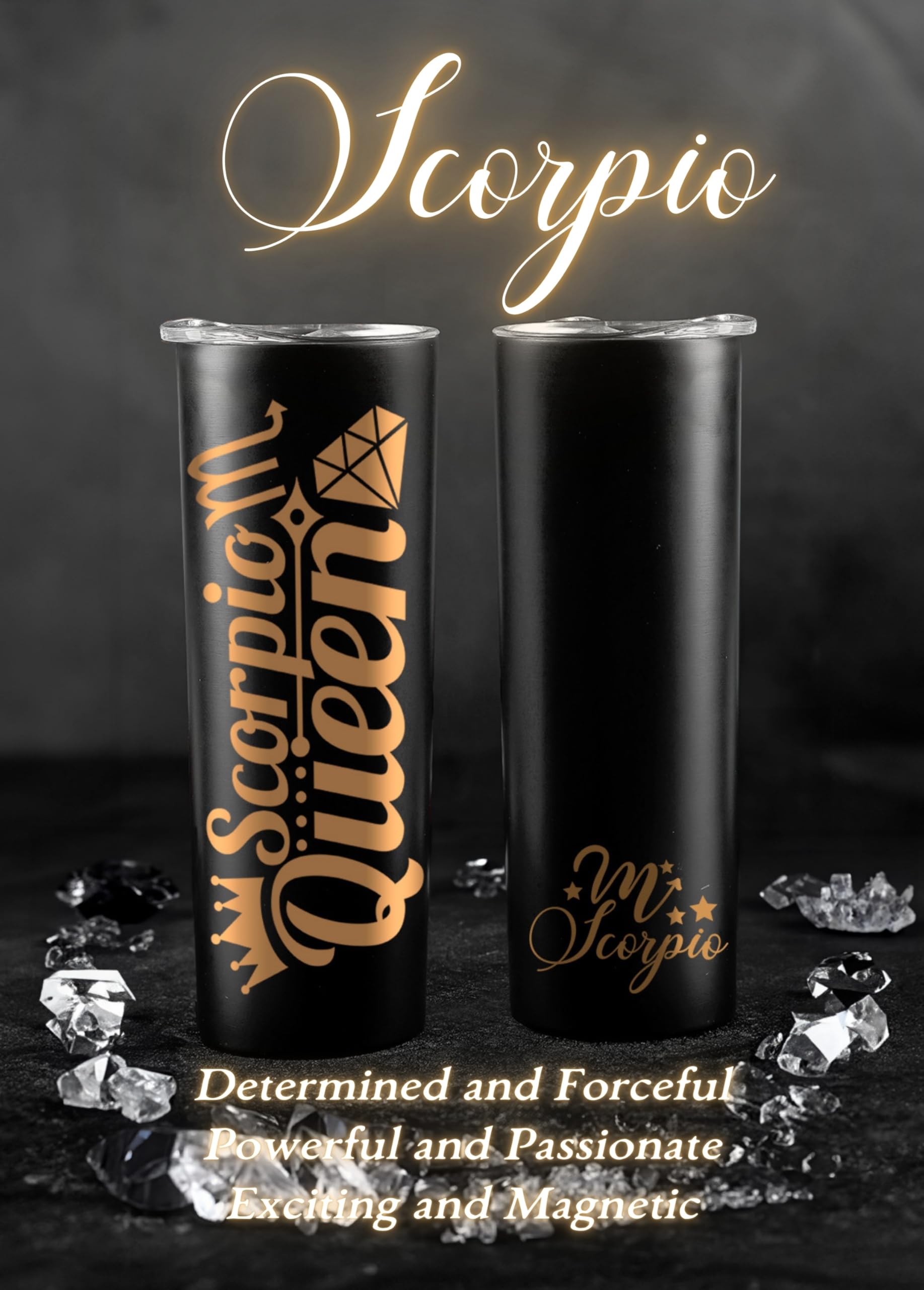 Onebttl Zodiac Gifts for Women - 20oz Stainless Steel Tumbler with Printed Scorpio Logo - Perfect Birthday Gift for Her, Best Friend & Coworkers - Ideal for Coffee, Tea & Cold Drinks at Home, Office or Travel