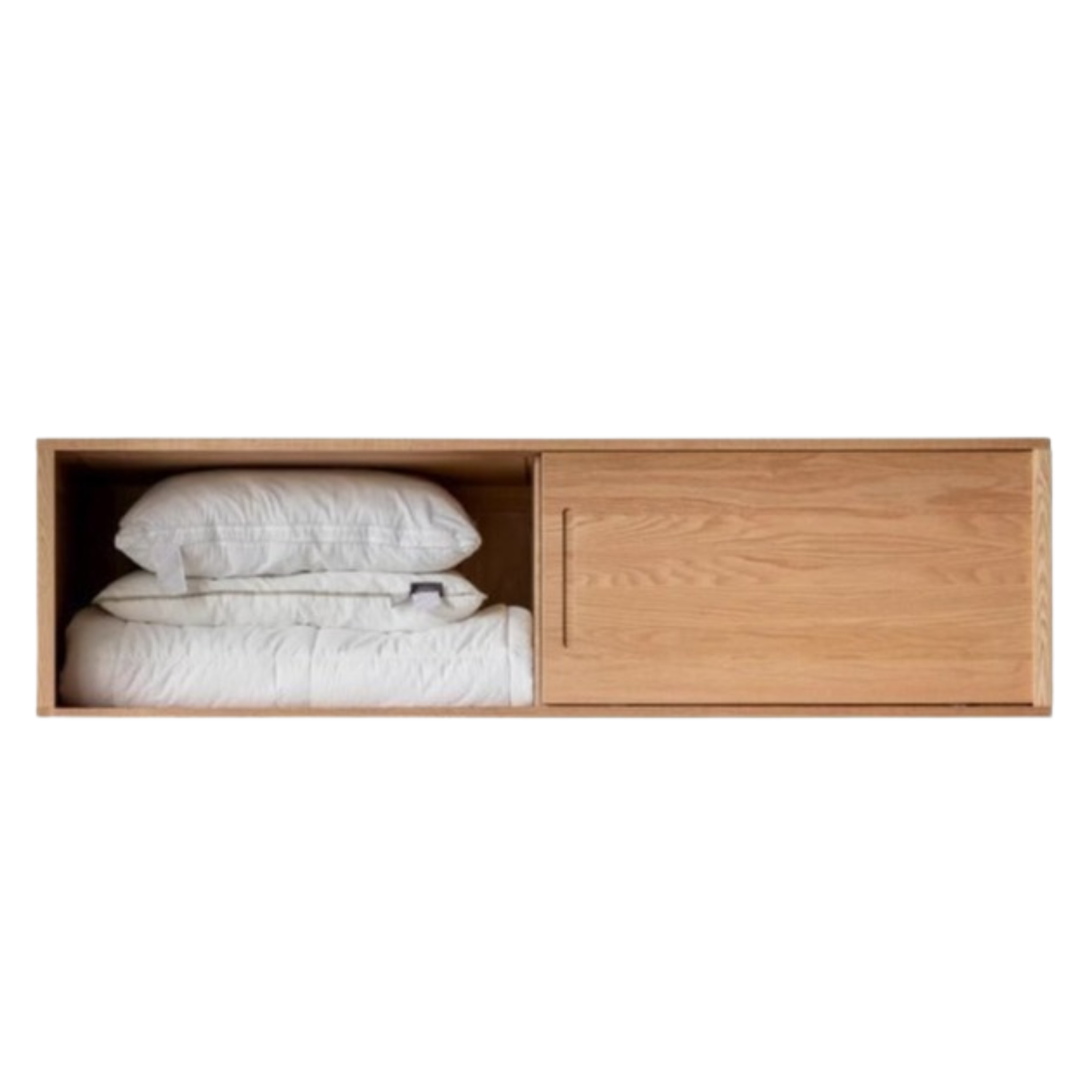 70.9x24.8x19.7 inch / 180x63x50 сm /  Natural wood color / sliding door top cabinet