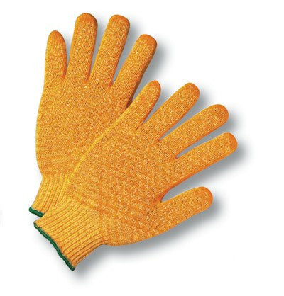 Radnor Crisscross Honeycomb Coated Polyester String Knit Gloves - Durable Work Gloves for Construction, Gardening & Outdoor Activities - Non-Slip Grip & Breathable Comfort