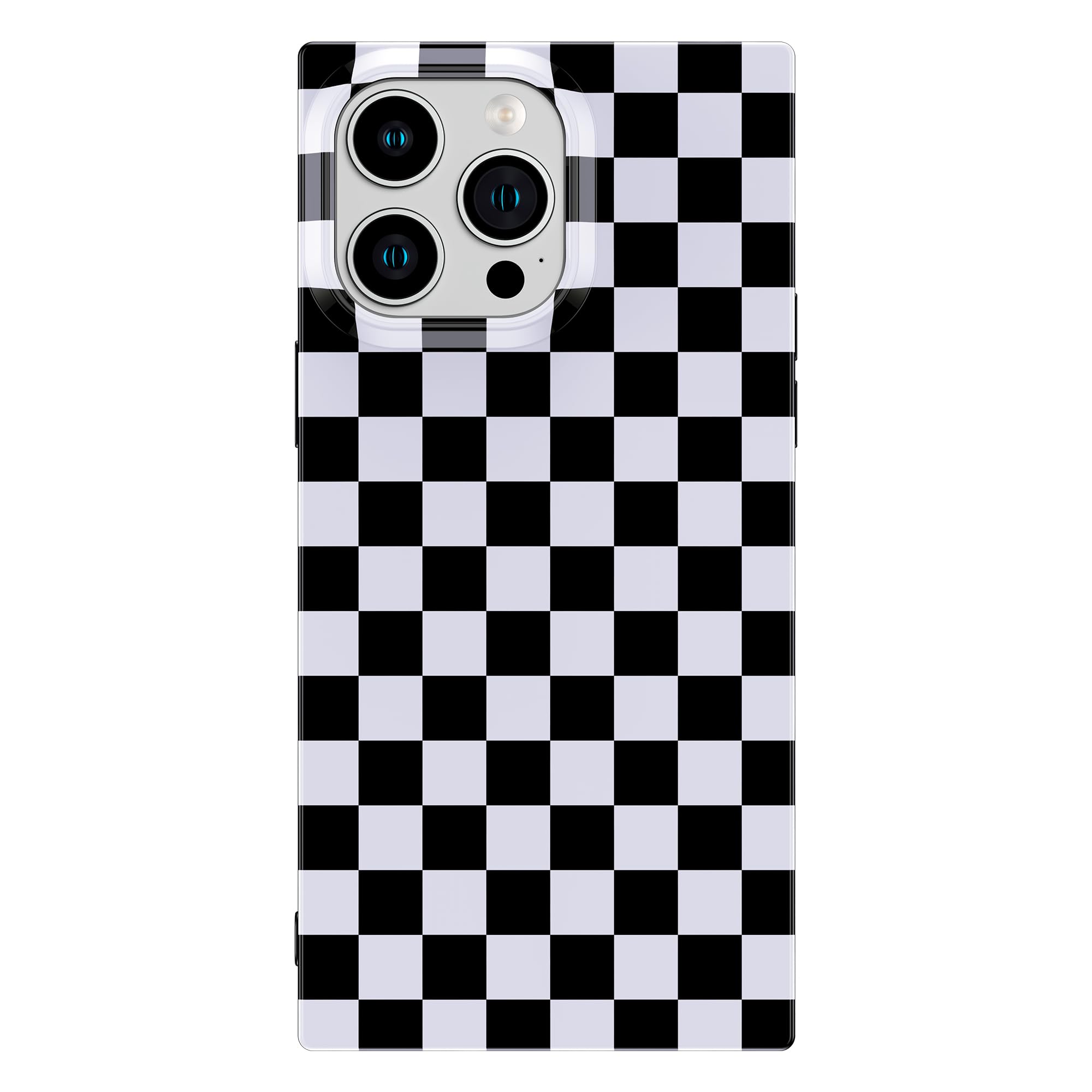 Cocomii Rectangle Geometric Pattern Phone Case for iPhone 13 Pro Max 6.7 inch - Glossy Protective Cover with Checkered Design for Women, Men & Girls - Perfect for Everyday Use, Work & Travel