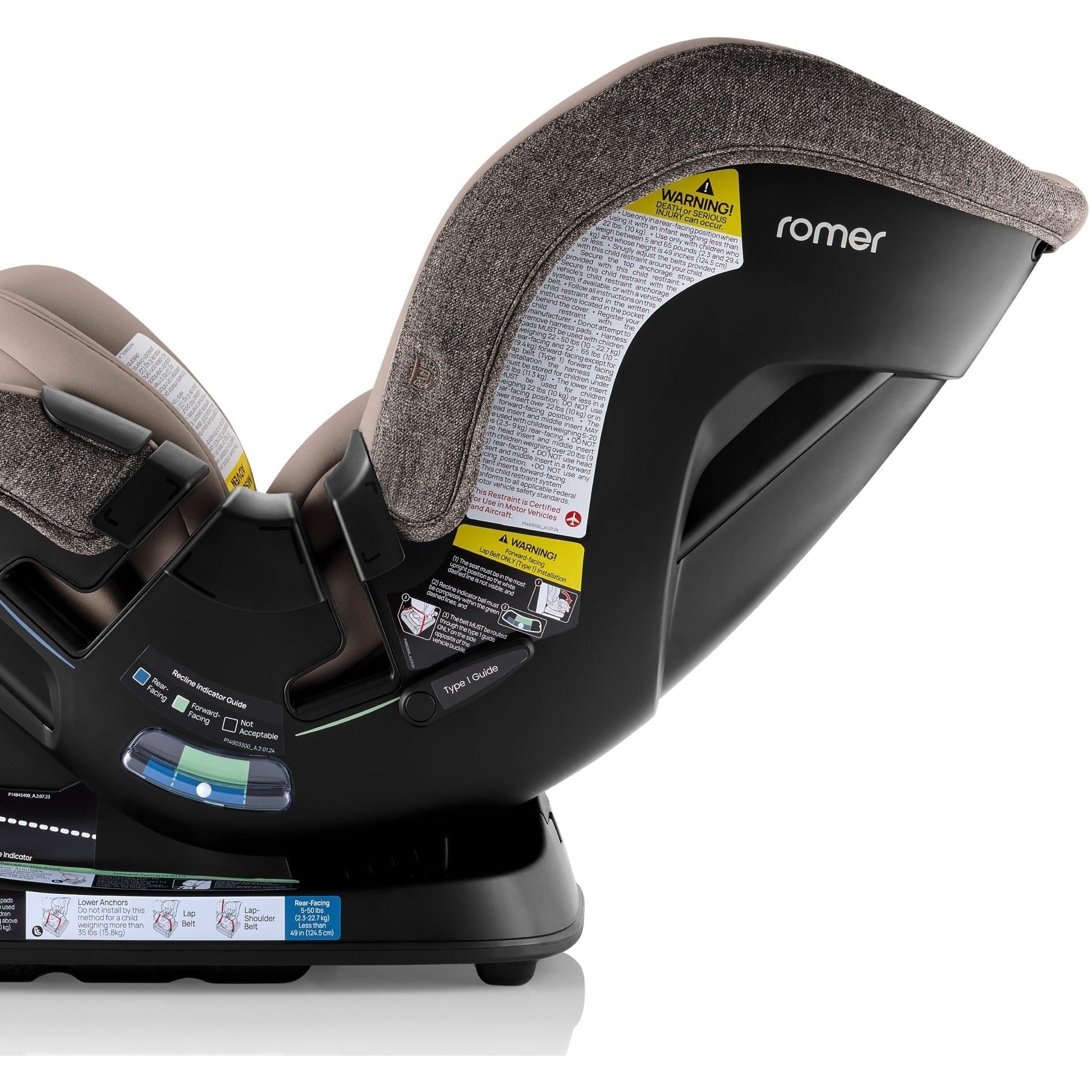 Romer Veni Convertible Car Seat for Babies & Toddlers - 3-in-1 Rear Facing, Forward Facing & Booster - Safe & Comfortable for Travel, School & Family Road Trips