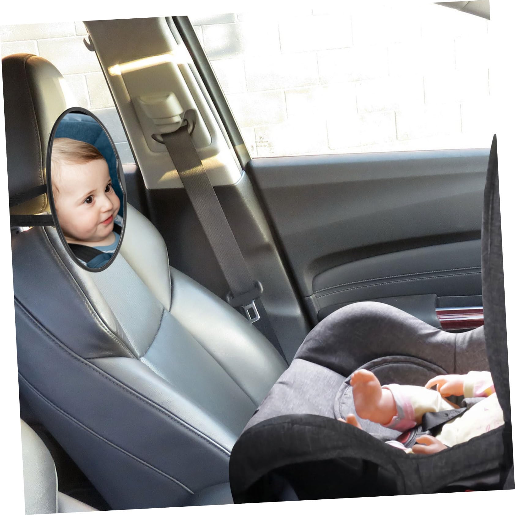 TOYANDONA Baby Car Rearview Mirror for Rear-Facing Car Seats - Shatterproof Acrylic Interior View Mirror for Safe Driving & Child Monitoring - Perfect for Parents, Travel, and Road Trips
