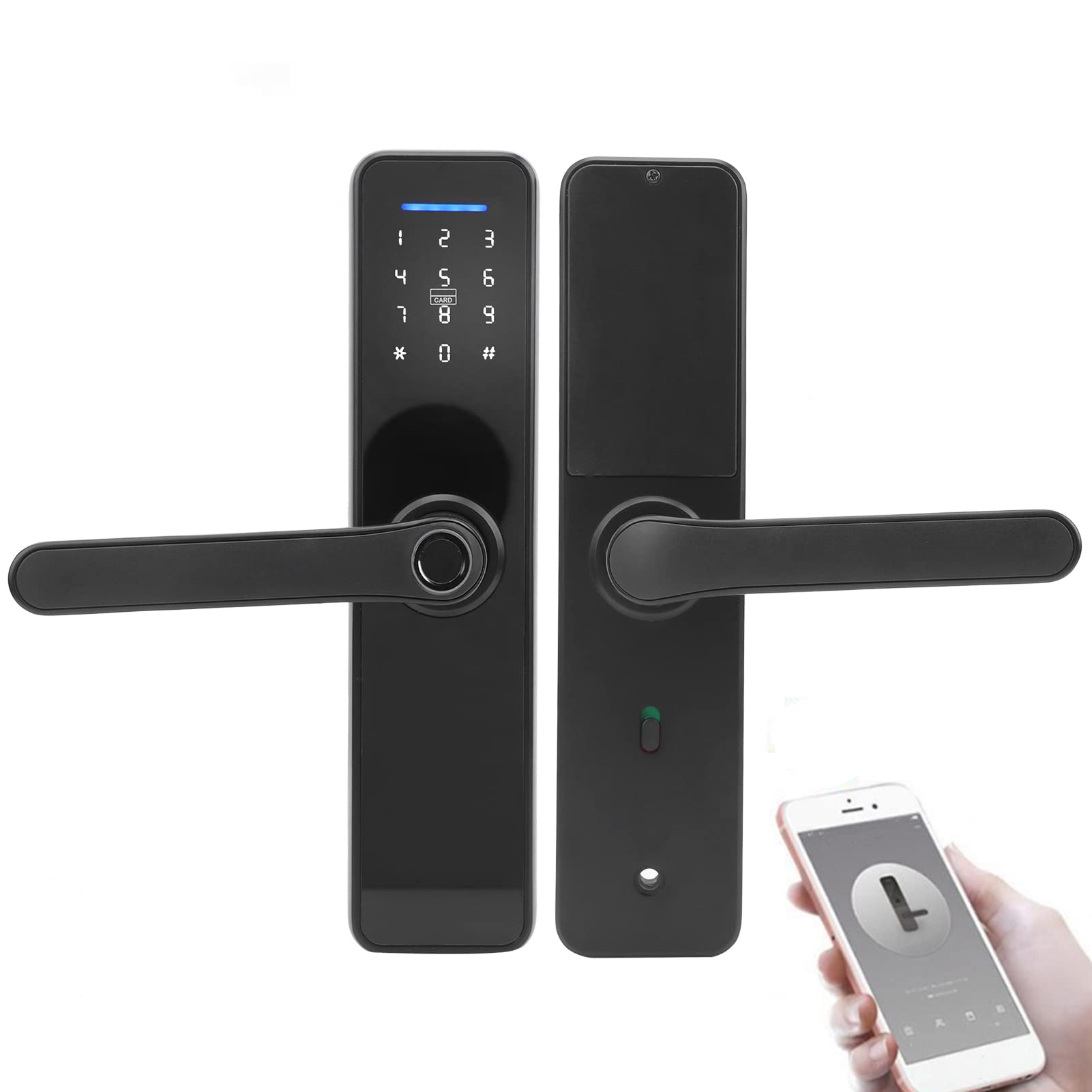 Dioche Smart Fingerprint Door Lock - 5-in-1 Keyless Entry with WiFi, Anti-Theft Security, Black | Perfect for Home, Office & Airbnb Smart Access Control