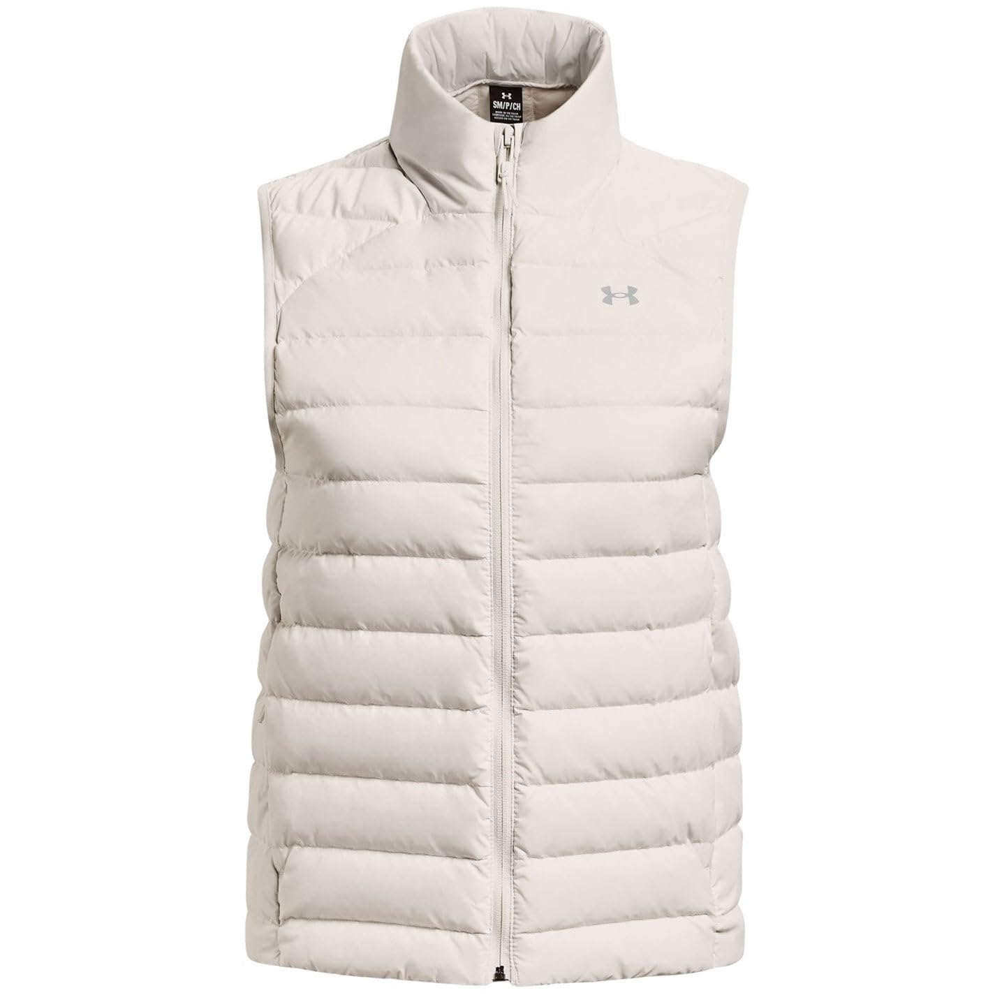 UA Storm Armour Down 2.0 Women's Vest - Medium Size in White/Grey | Lightweight Warm Winter Puffer Jacket for Outdoor Activities & Casual Wear