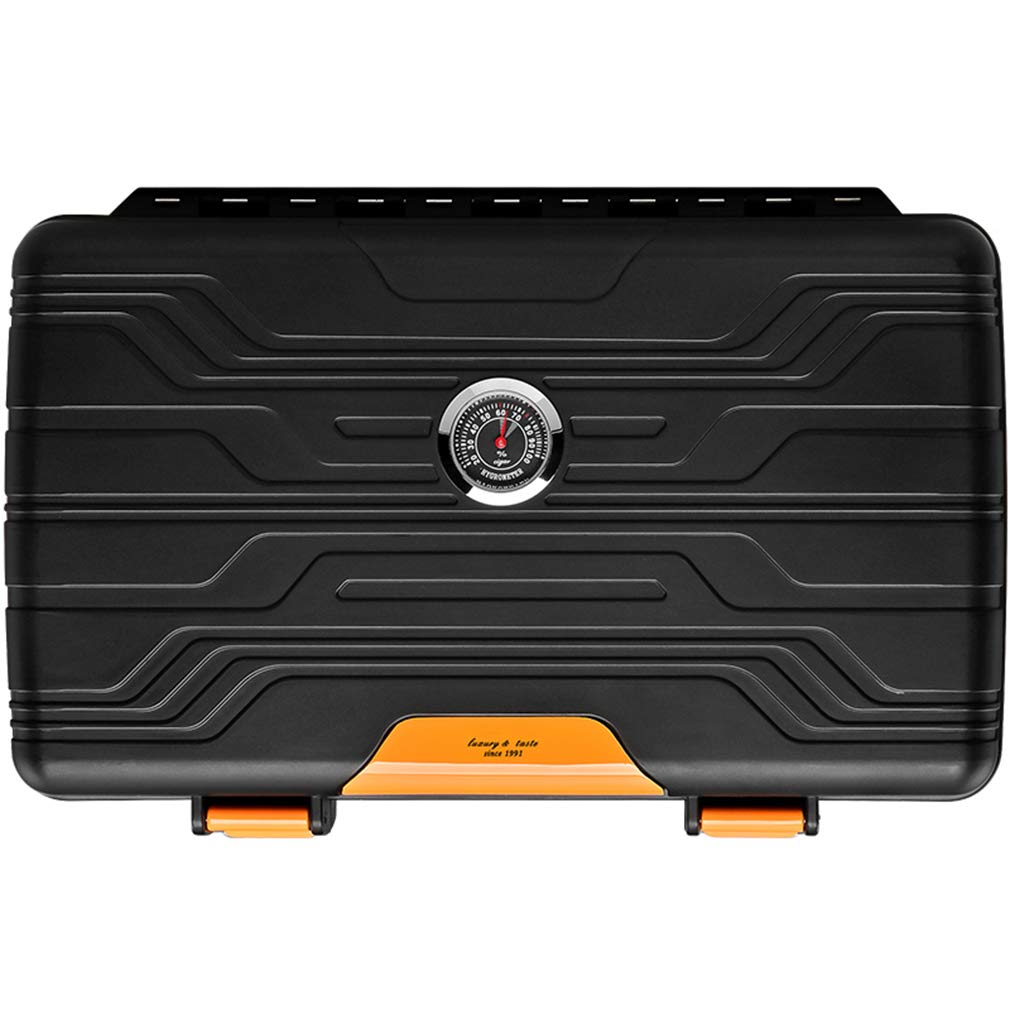 Premium Portable Cigar Humidor Box - Waterproof Travel Cigar Case with Alloy Construction | Dustproof & Lightweight Cigar Holder Storage for 10 Cigars | Perfect Gift for Men | Ideal for Travel, Camping & Outdoor Activities