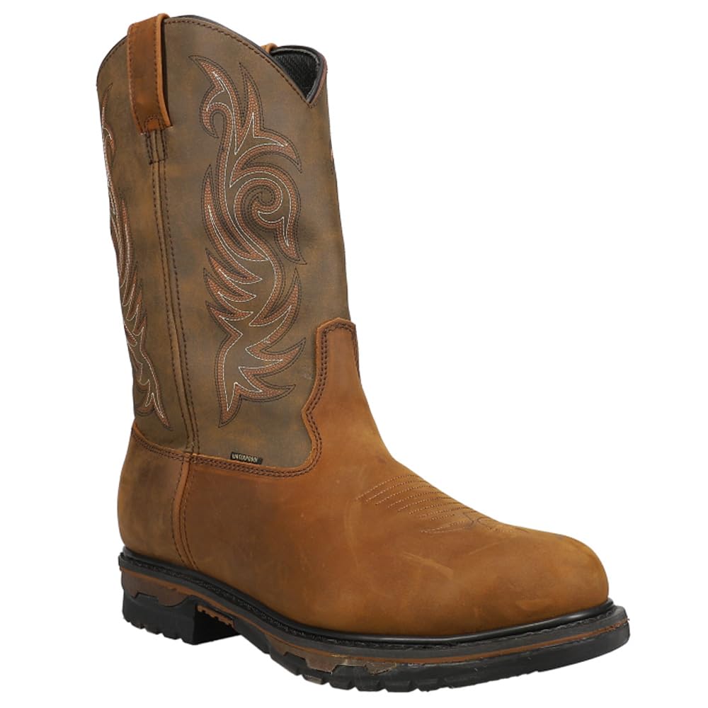 **Dan Post Men's Hammer 11 Inch Waterproof Soft Toe Work Boots - Brown - Size 7 D - Durable & Comfortable for Construction, Hiking & Outdoor Work**