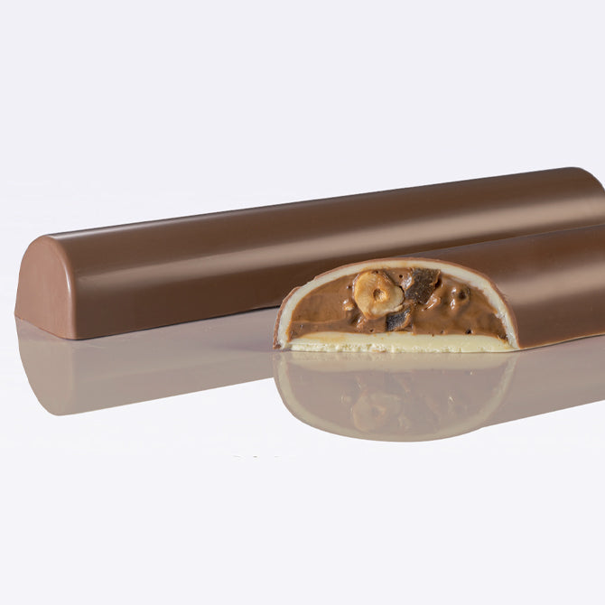 CHOCOLOG CURVY Nougat Bar Chocolate Mold - 4 Indents for Homemade Candy, Baking & DIY Chocolate Making | Perfect for Valentine's Day, Christmas Gifts & Party Treats