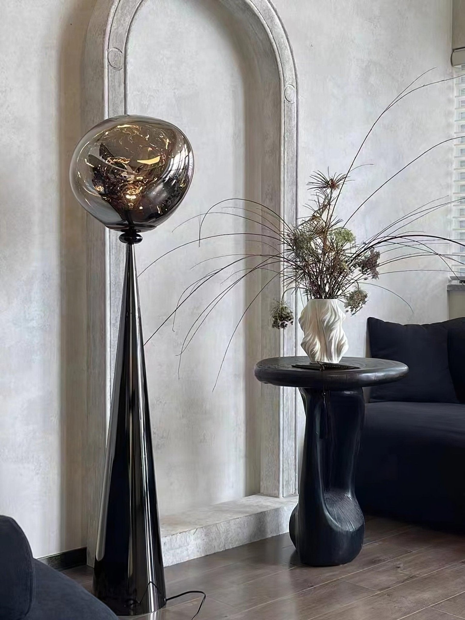Modern Cone Lava Floor Lamp - 3D Printed Volcanic Rock Design, Adjustable Height LED Light for Living Room, Bedroom & Office Decor - Perfect Ambient Lighting for Relaxation & Reading