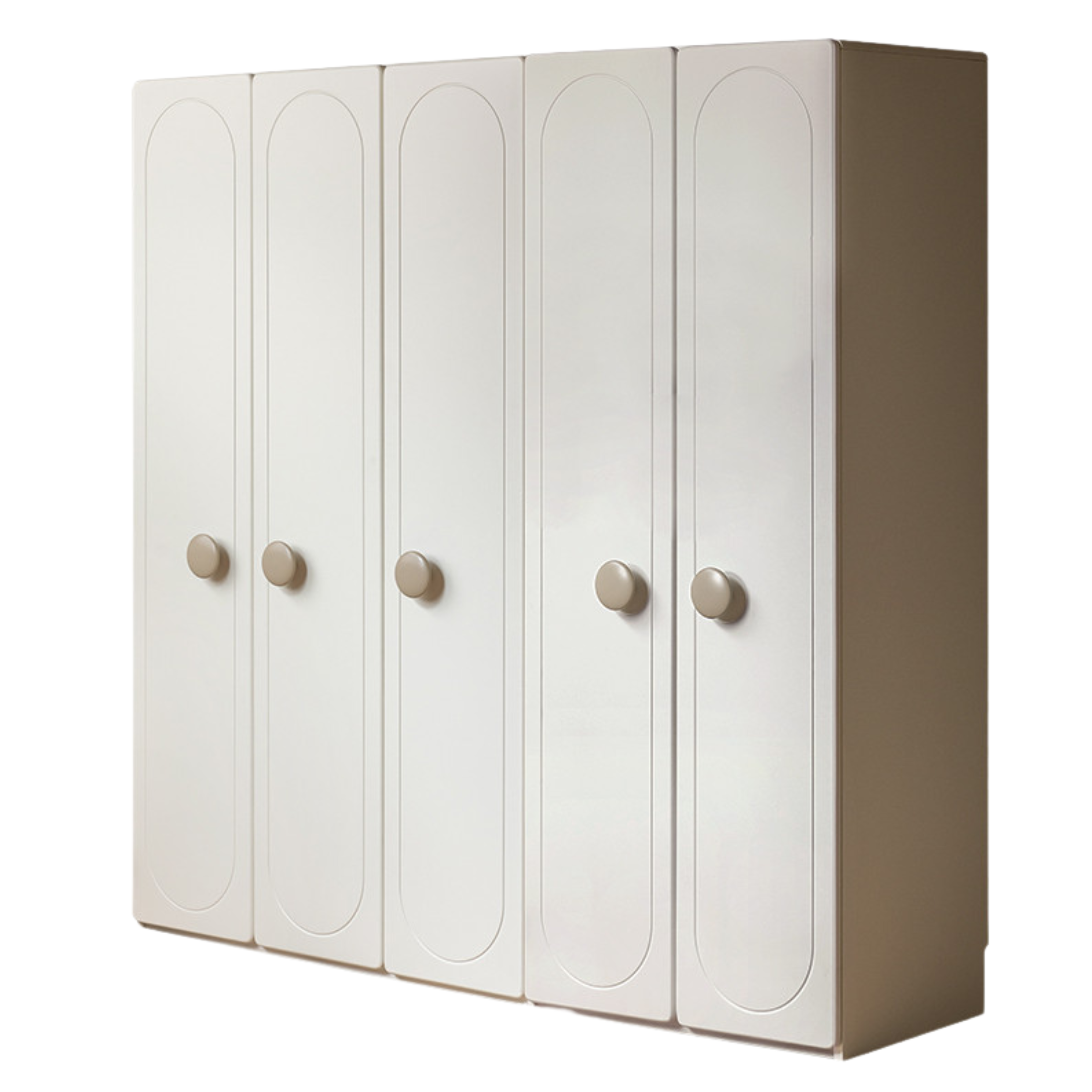 Pine Solid Wood White Cream Children's Wardrobe - Kids Bedroom Storage Organizer for Clothes, Toys & Books - Perfect for Nursery, Bedroom & Playroom Organization