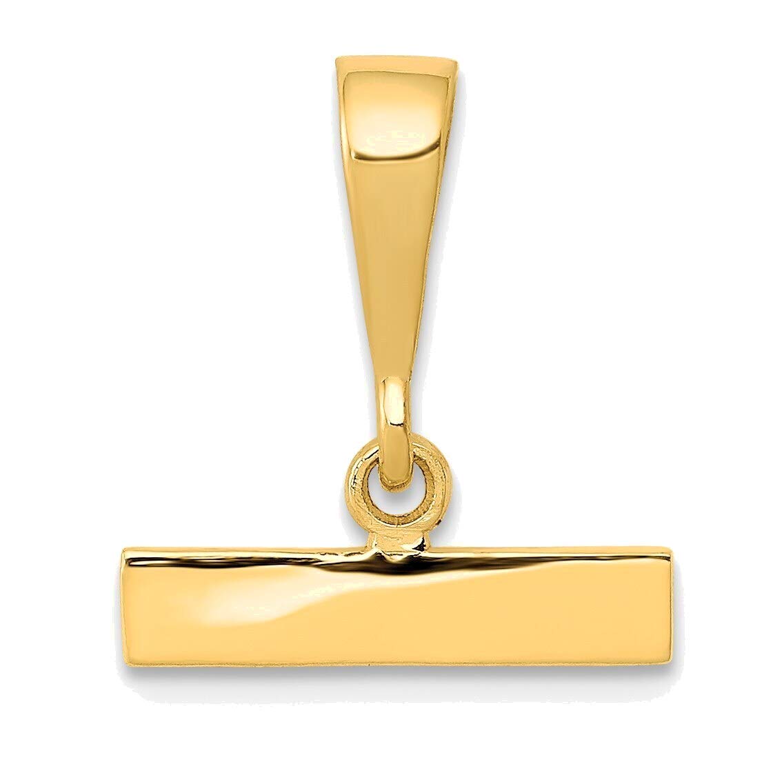 14K Yellow Gold Polished Charm Pendant for Necklace - Elegant Jewelry Gift for Women, Perfect for Birthdays, Anniversaries & Special Occasions